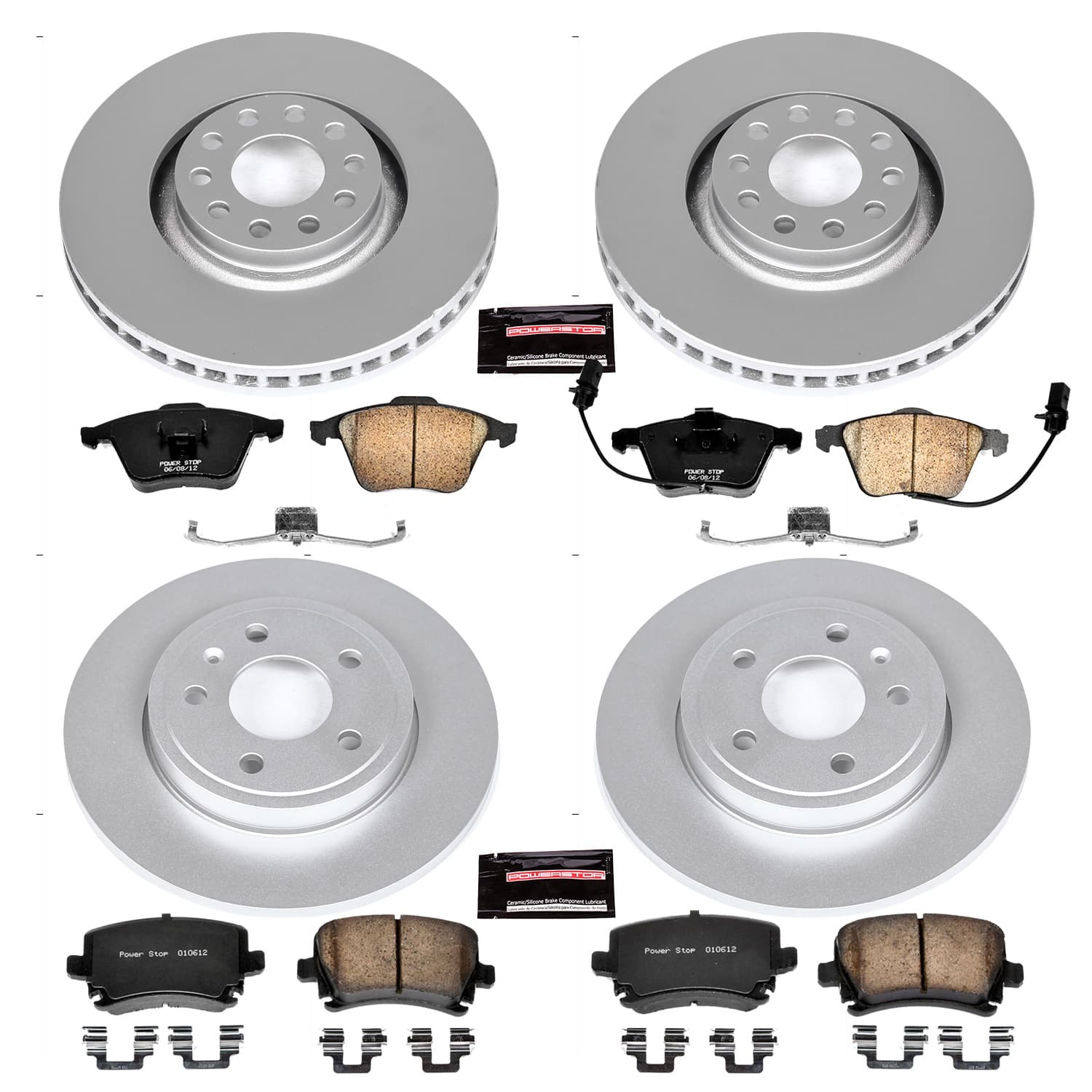 Power Stop - CRK4065 - Front and Rear - Disc Brake Pad and Rotor Kit image 1