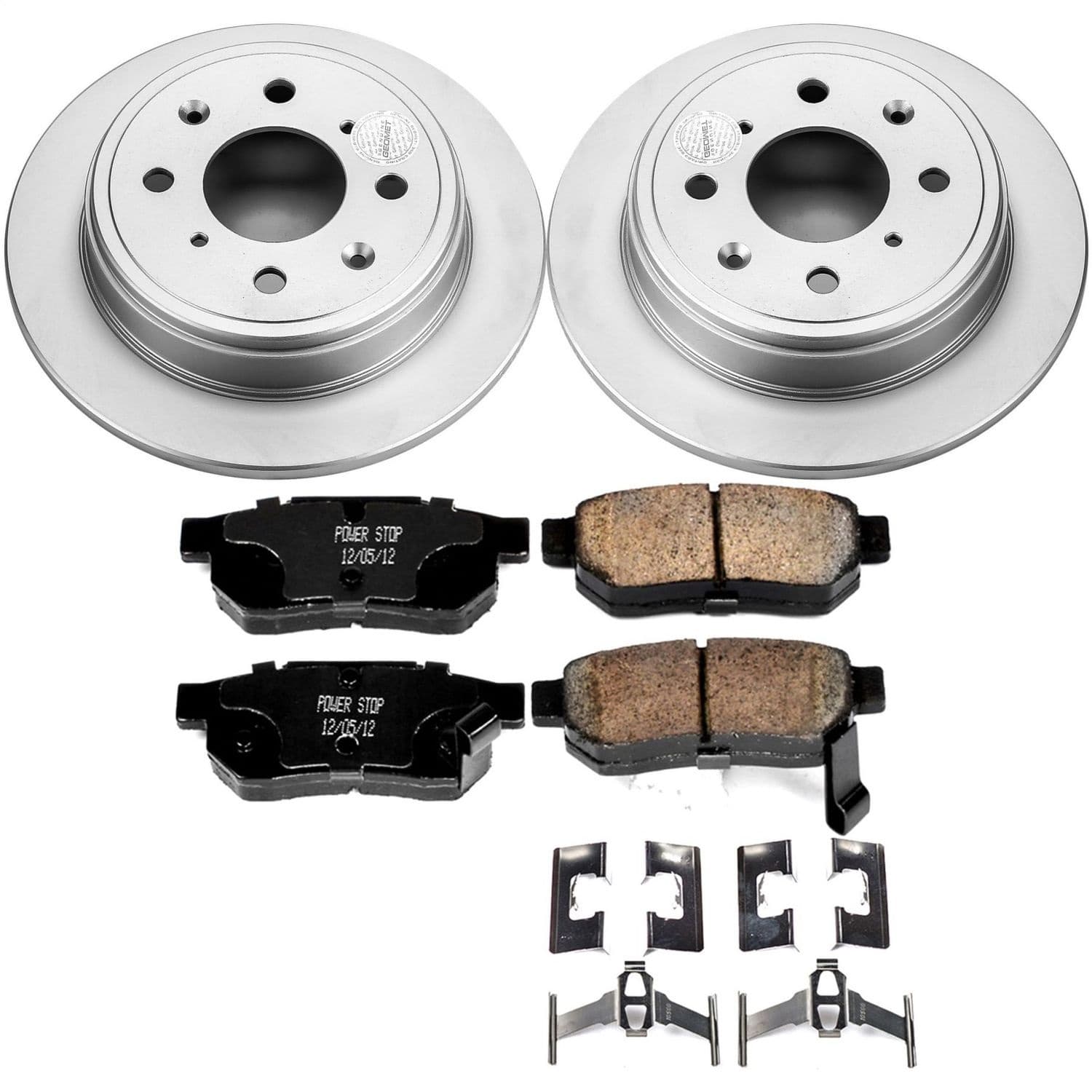 Power Stop - CRK408 - Rear - Disc Brake Pad and Rotor Kit image 1