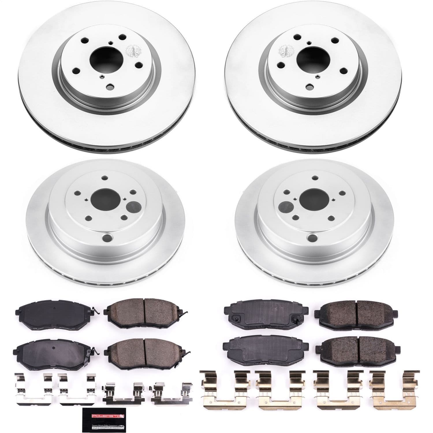 Power Stop - CRK4088 - Front and Rear - Disc Brake Pad and Rotor Kit image 1