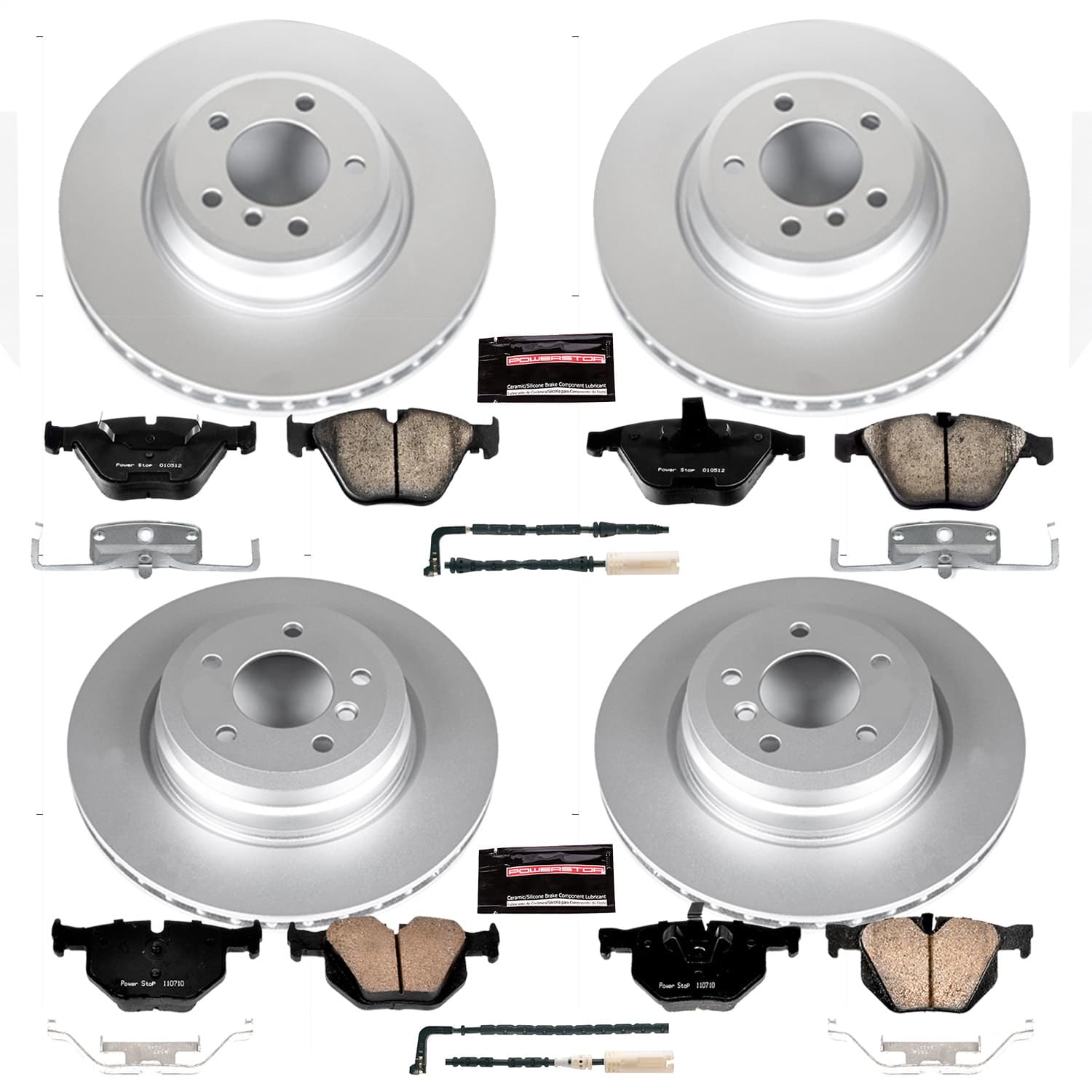 Power Stop - CRK4094 - Front and Rear - Disc Brake Pad and Rotor Kit image 1
