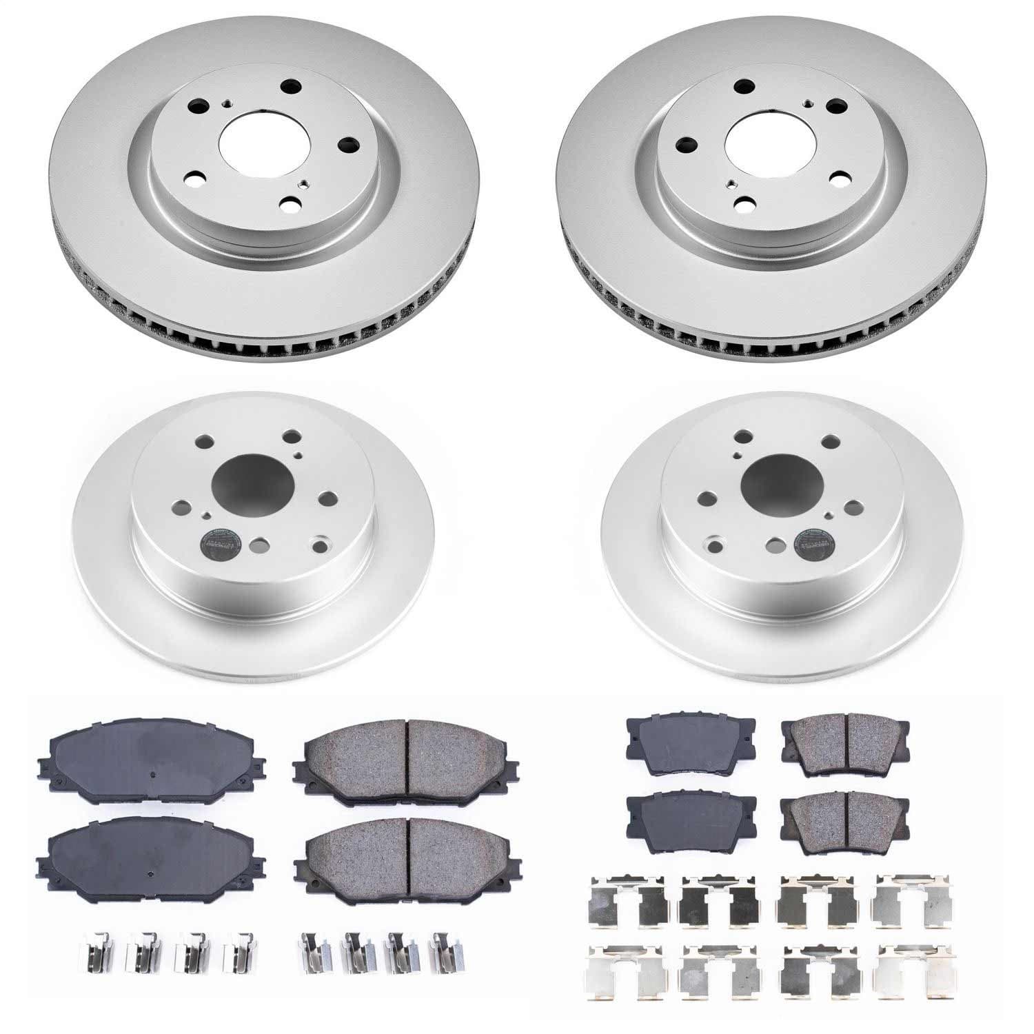 Power Stop - CRK4099 - Front and Rear - Disc Brake Pad and Rotor Kit image 1