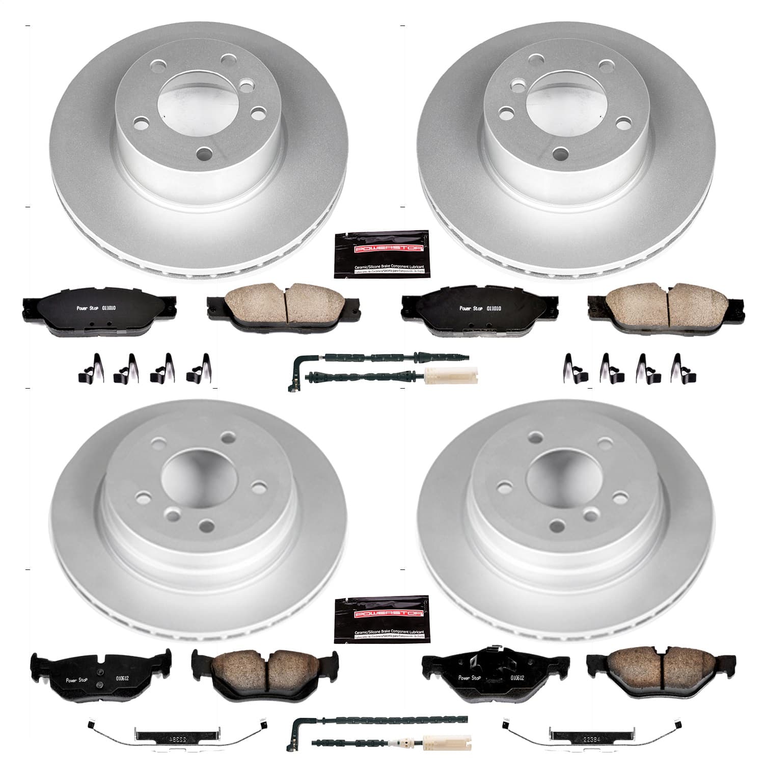 Power Stop - CRK4103 - Front and Rear - Disc Brake Pad and Rotor Kit image 1