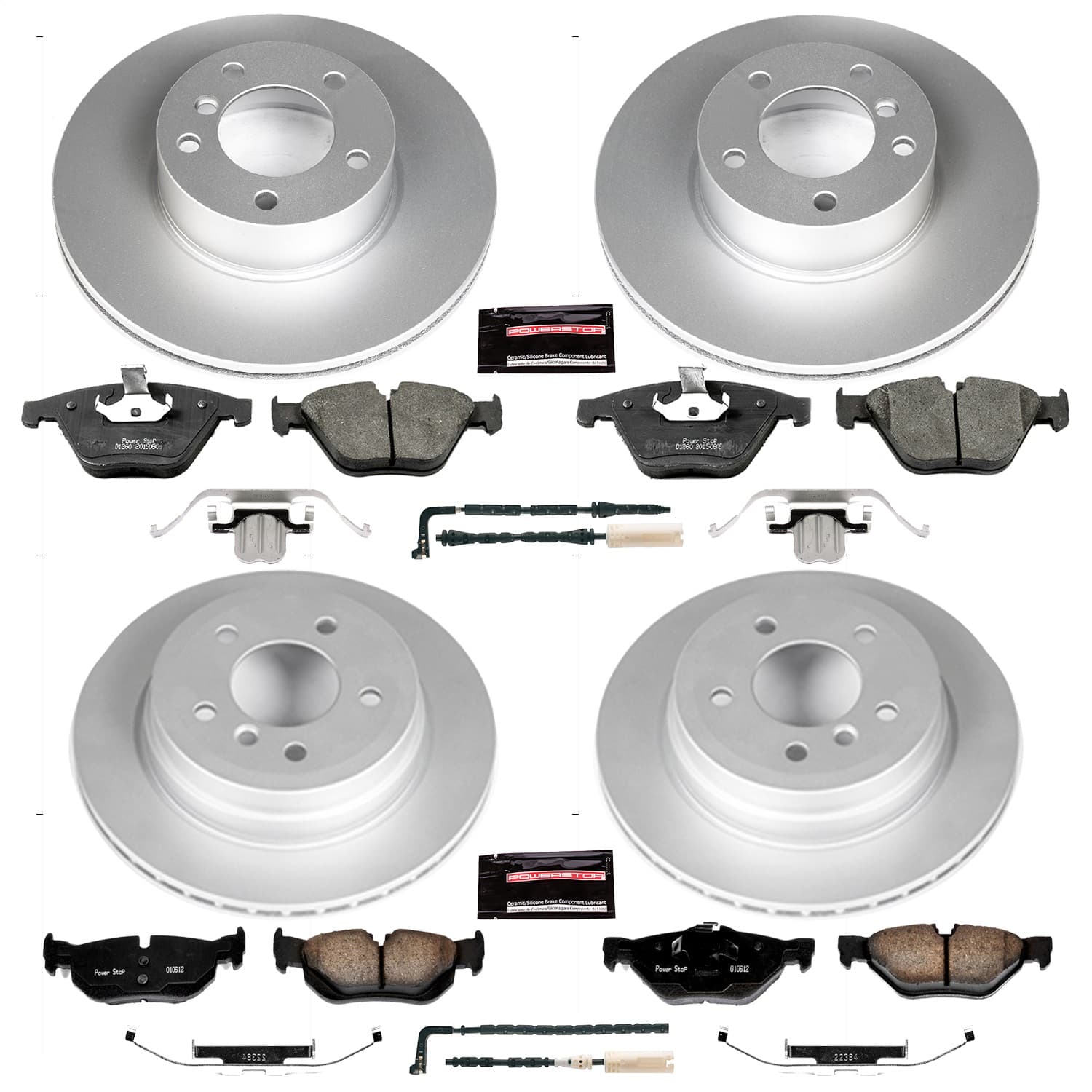 Power Stop - CRK4104 - Front and Rear - Disc Brake Pad and Rotor Kit image 1