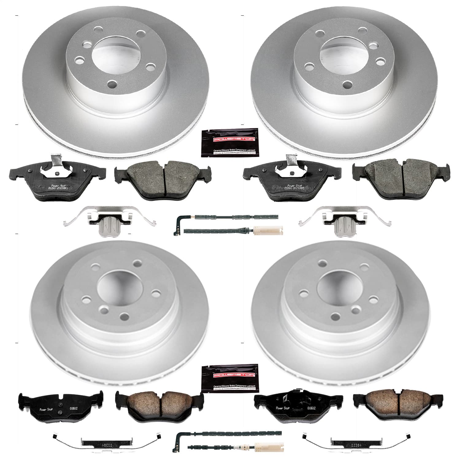 Power Stop - CRK4105 - Front and Rear - Disc Brake Pad and Rotor Kit image 1