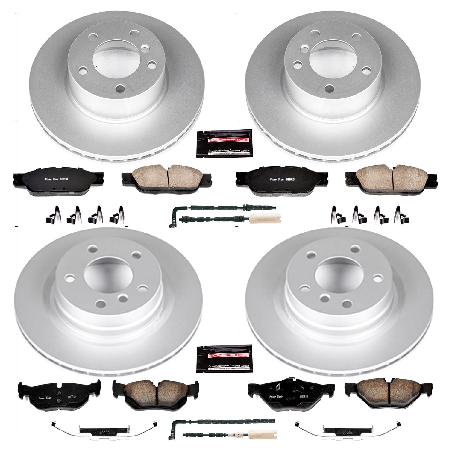 Power Stop - CRK4106 - Front and Rear - Disc Brake Pad and Rotor Kit image 1