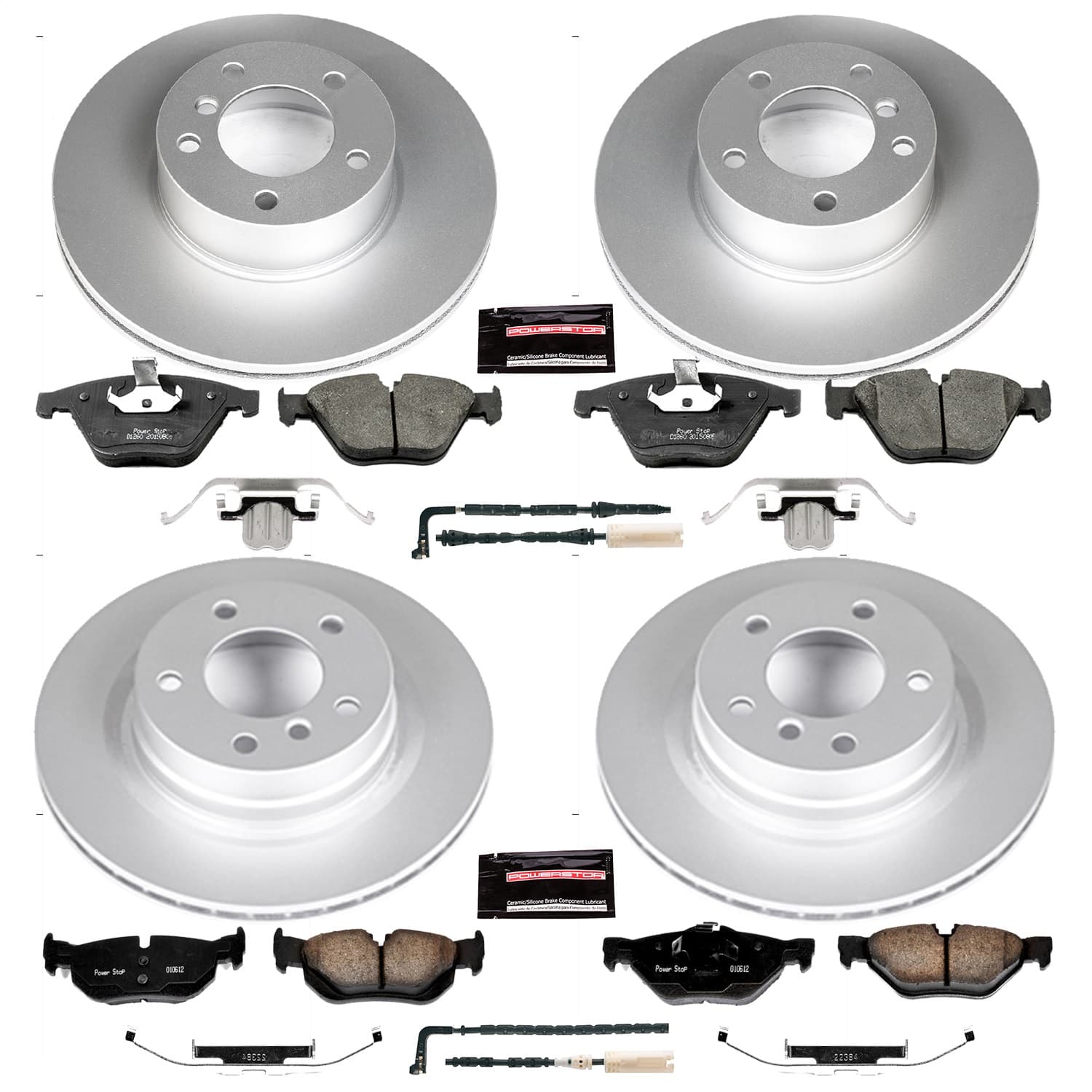 Power Stop - CRK4107 - Front and Rear - Disc Brake Pad and Rotor Kit image 1