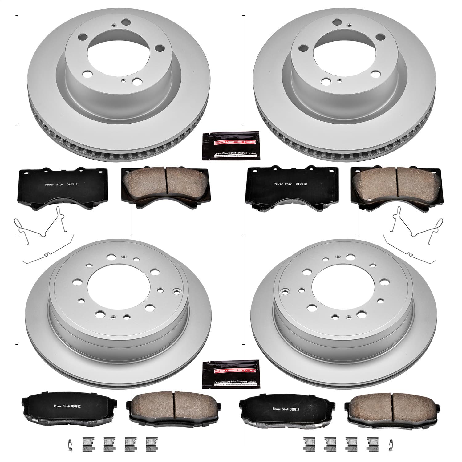 Power Stop - CRK4117 - Front and Rear - Disc Brake Pad and Rotor Kit image 1