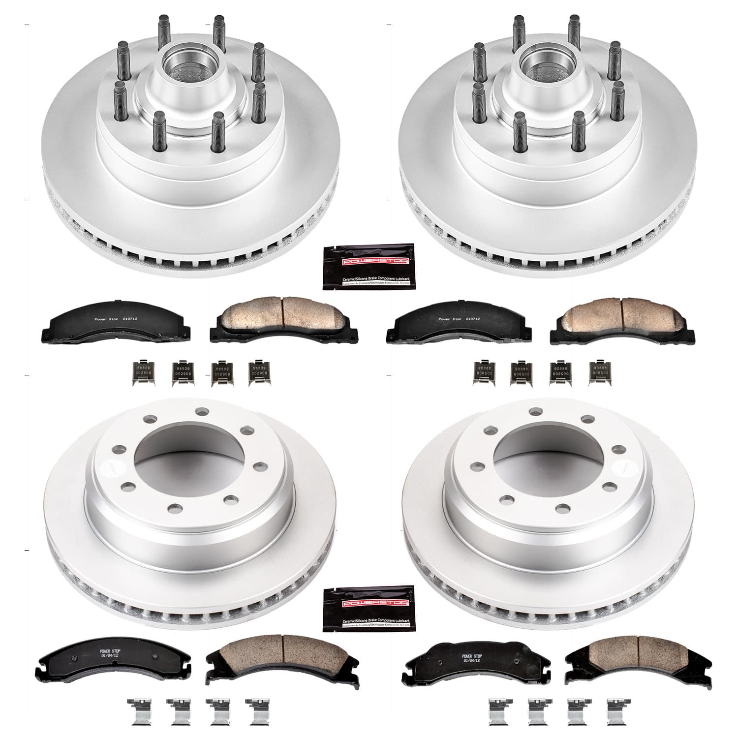 Power Stop - CRK4131 - Front and Rear - Disc Brake Pad and Rotor Kit image 1