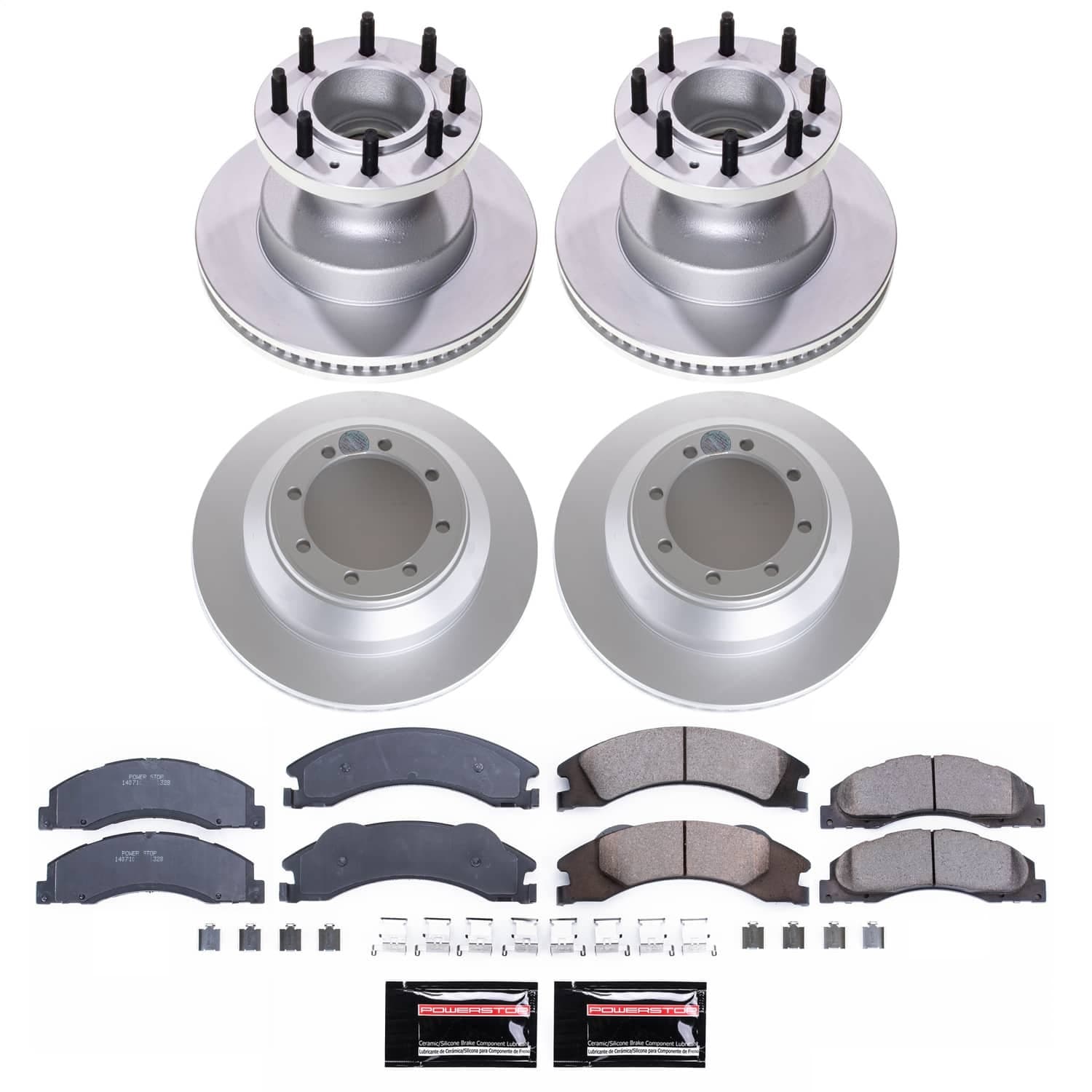Power Stop - CRK4132 - Front and Rear - Disc Brake Pad and Rotor Kit image 1