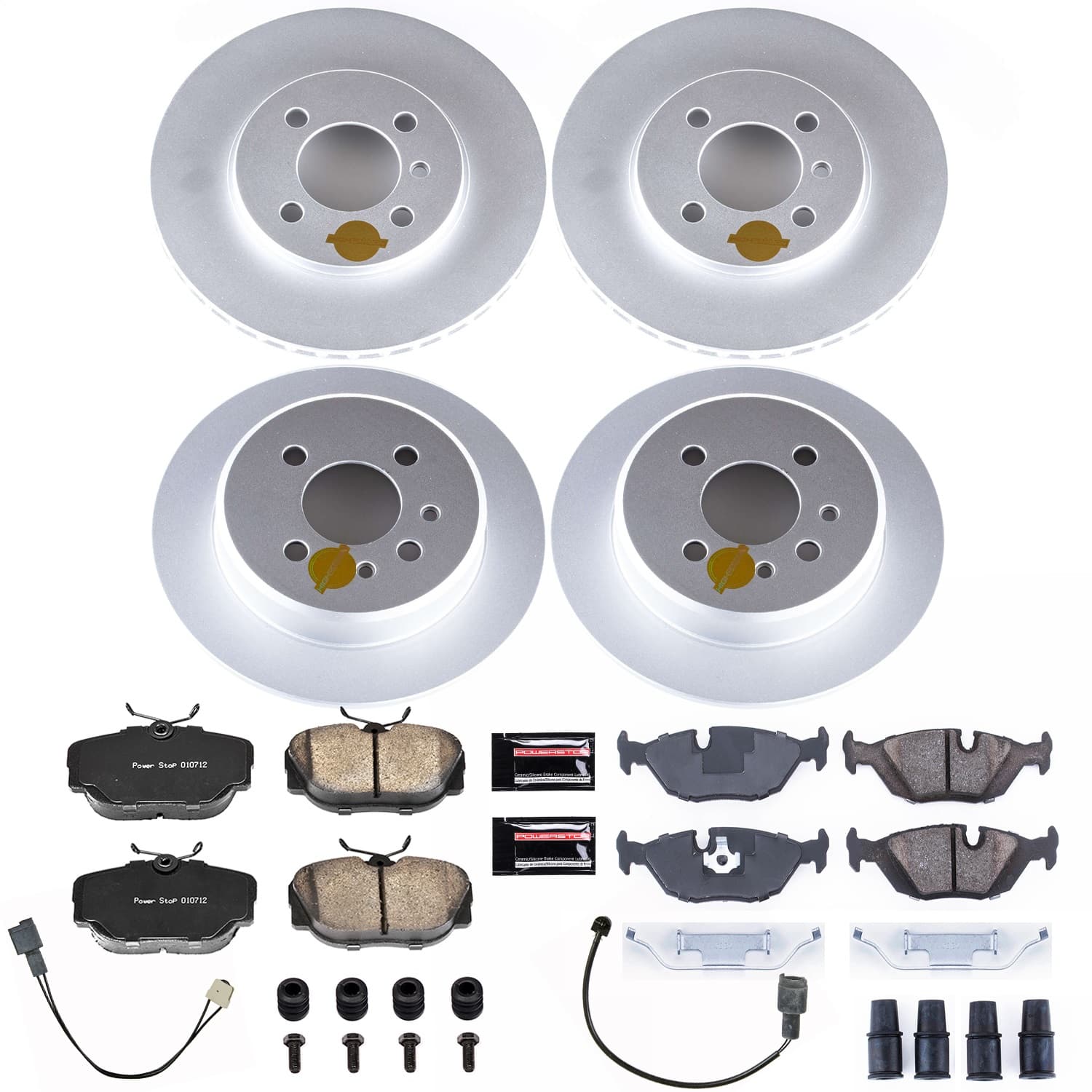 Power Stop - CRK4167 - Front and Rear - Disc Brake Pad and Rotor Kit image 1