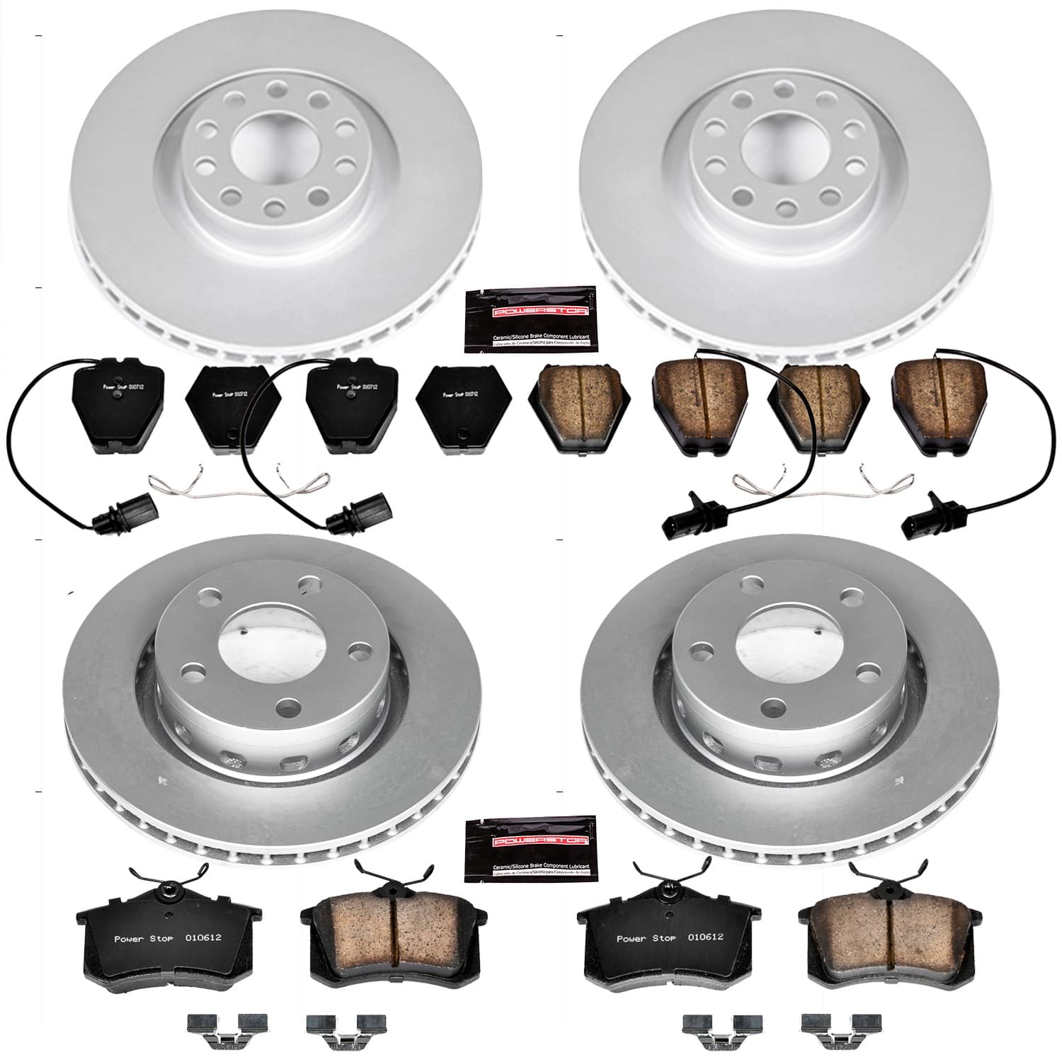 Power Stop - CRK4192 - Front and Rear - Disc Brake Pad and Rotor Kit image 1