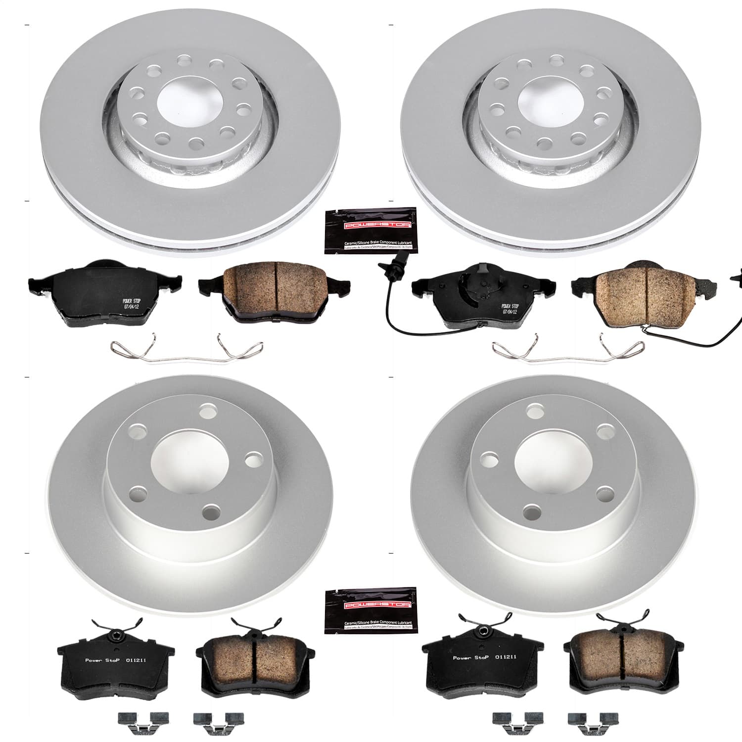 Power Stop - CRK4197 - Front and Rear - Disc Brake Pad and Rotor Kit image 1