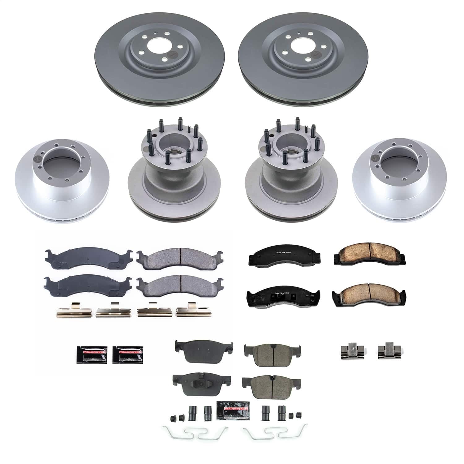 Power Stop - CRK4233 - Front and Rear - Disc Brake Pad and Rotor Kit image 1