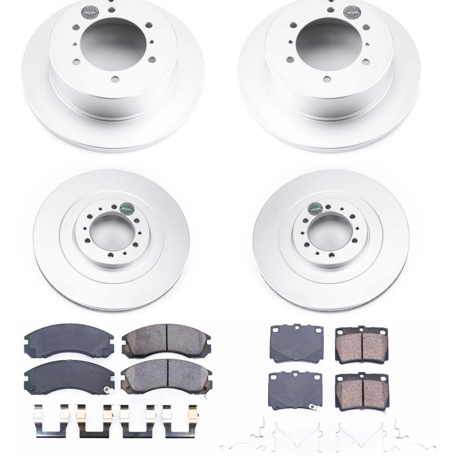 Power Stop - CRK4252 - Front and Rear - Disc Brake Pad and Rotor Kit image 1