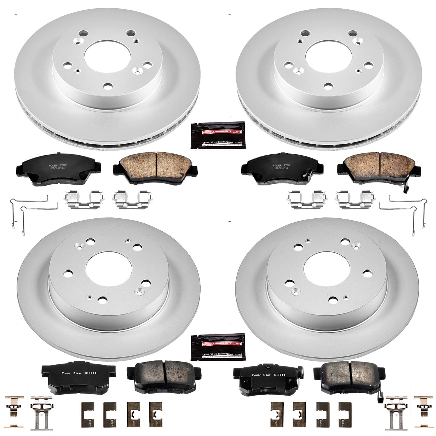 Power Stop - CRK4276 - Front and Rear - Disc Brake Pad and Rotor Kit image 1