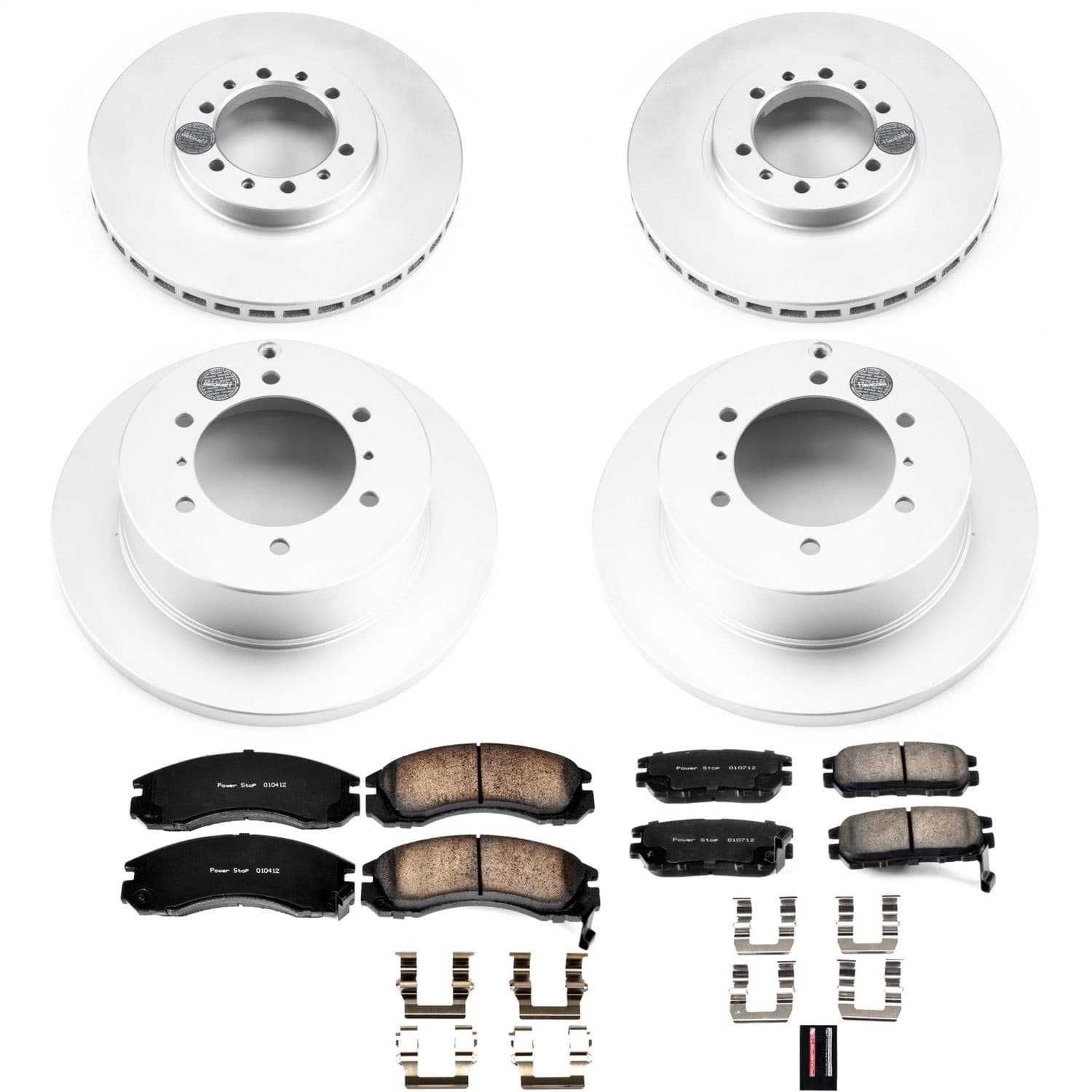 Power Stop - CRK4305 - Front and Rear - Disc Brake Pad and Rotor Kit image 1