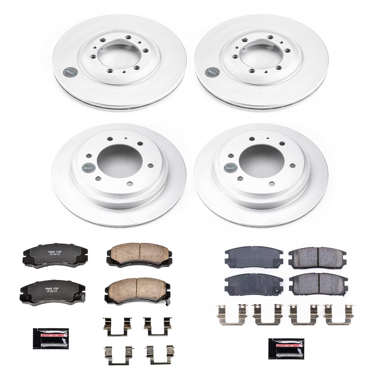 Power Stop - CRK4309 - Front and Rear - Disc Brake Pad and Rotor Kit image 1