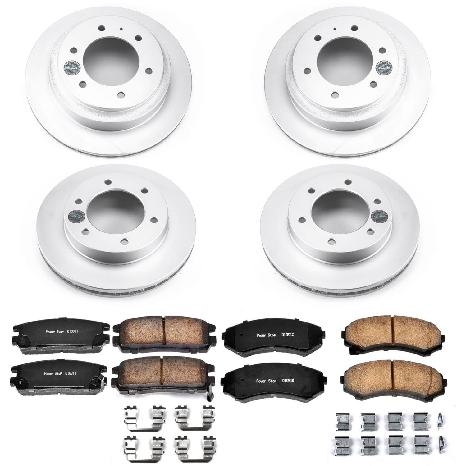 Power Stop - CRK4311 - Front and Rear - Disc Brake Pad and Rotor Kit image 1