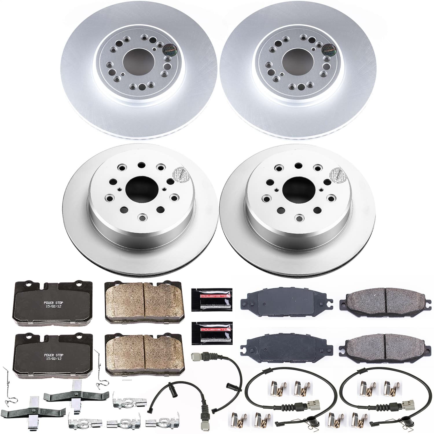 Power Stop - CRK4337 - Front and Rear - Disc Brake Pad and Rotor Kit image 1