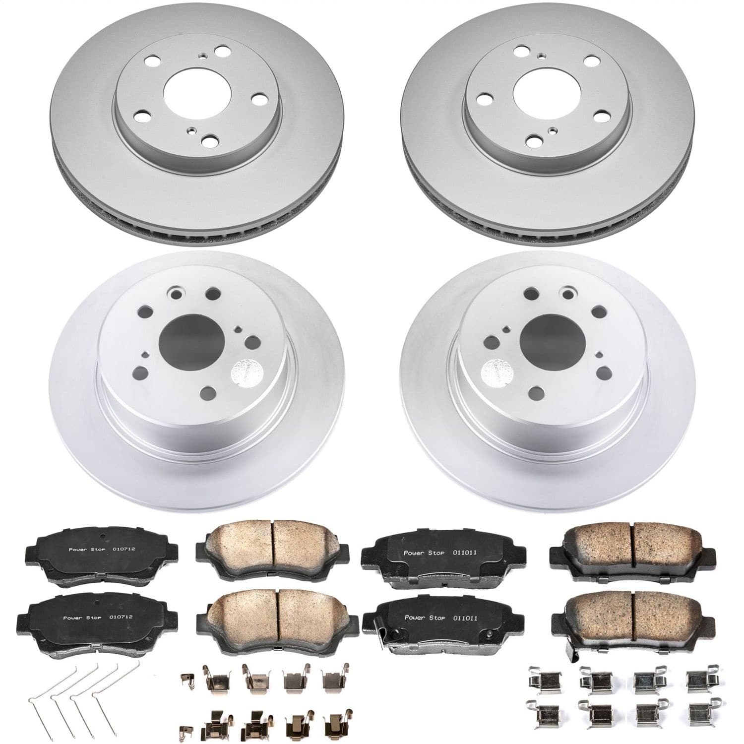 Power Stop - CRK4359 - Front and Rear - Disc Brake Pad and Rotor Kit image 1