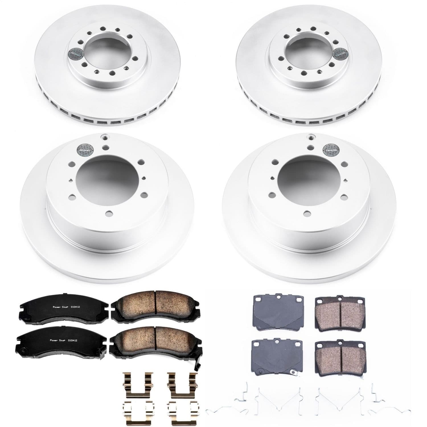 Power Stop - CRK4402 - Front and Rear - Disc Brake Pad and Rotor Kit image 1