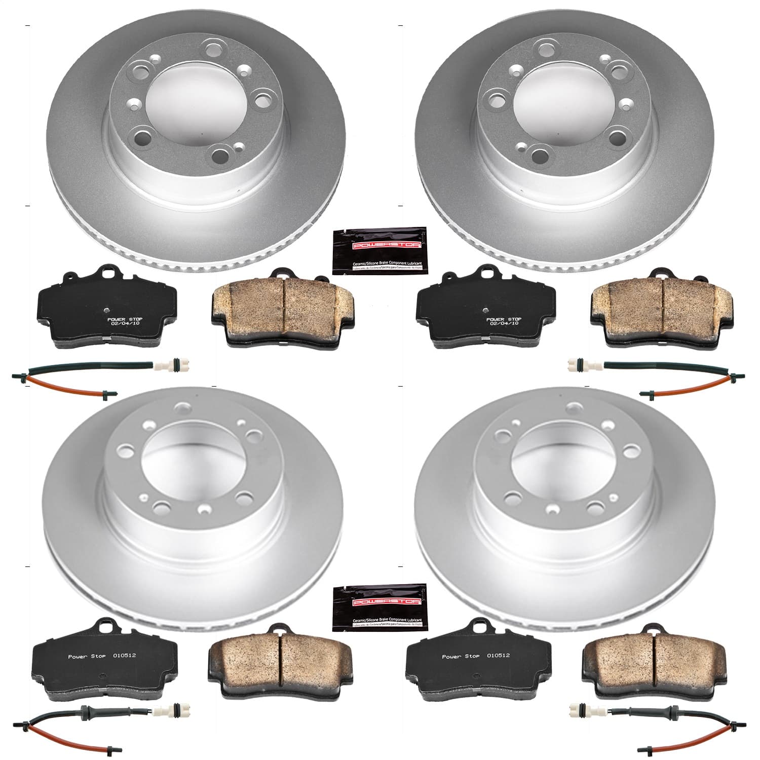 Power Stop - CRK4406 - Front and Rear - Disc Brake Pad and Rotor Kit image 1