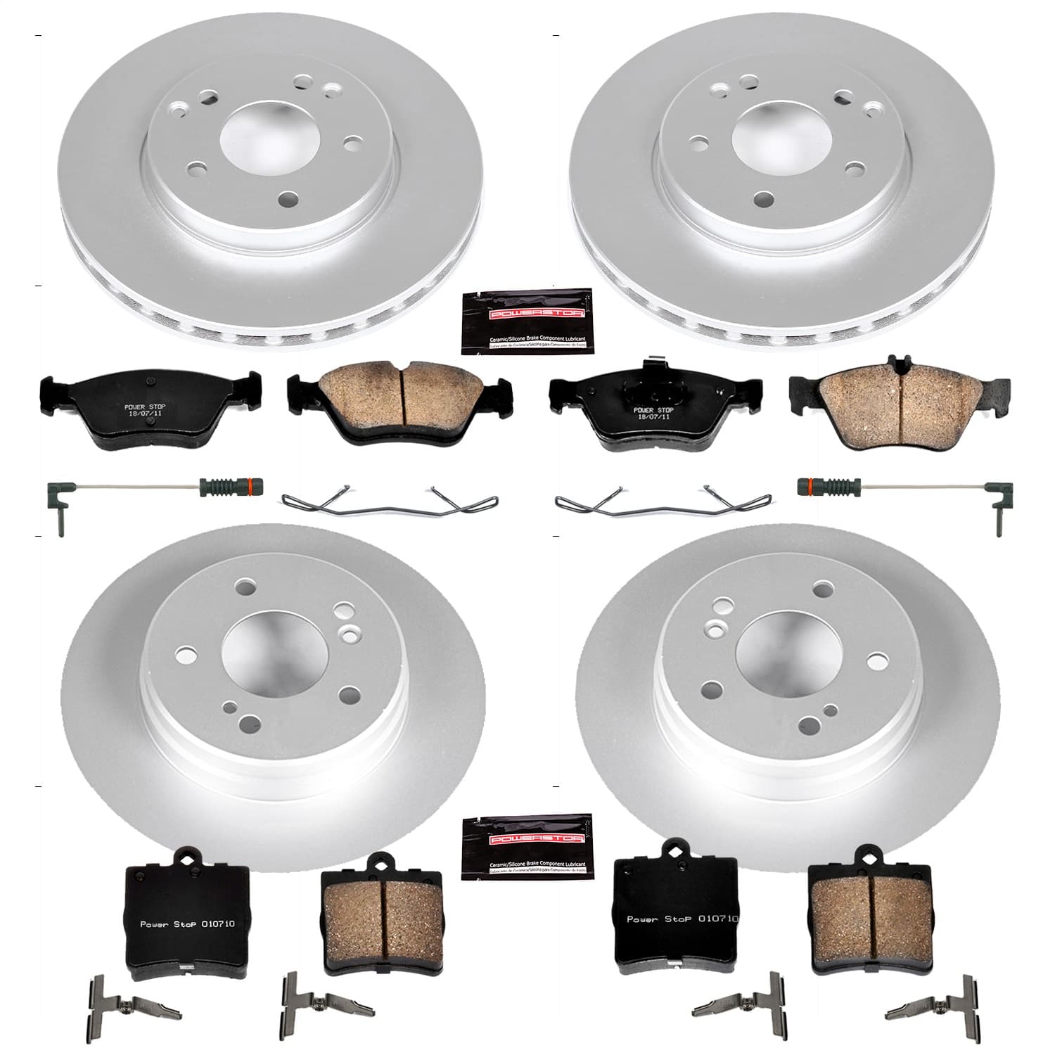 Power Stop - CRK4417 - Front and Rear - Disc Brake Pad and Rotor Kit image 1