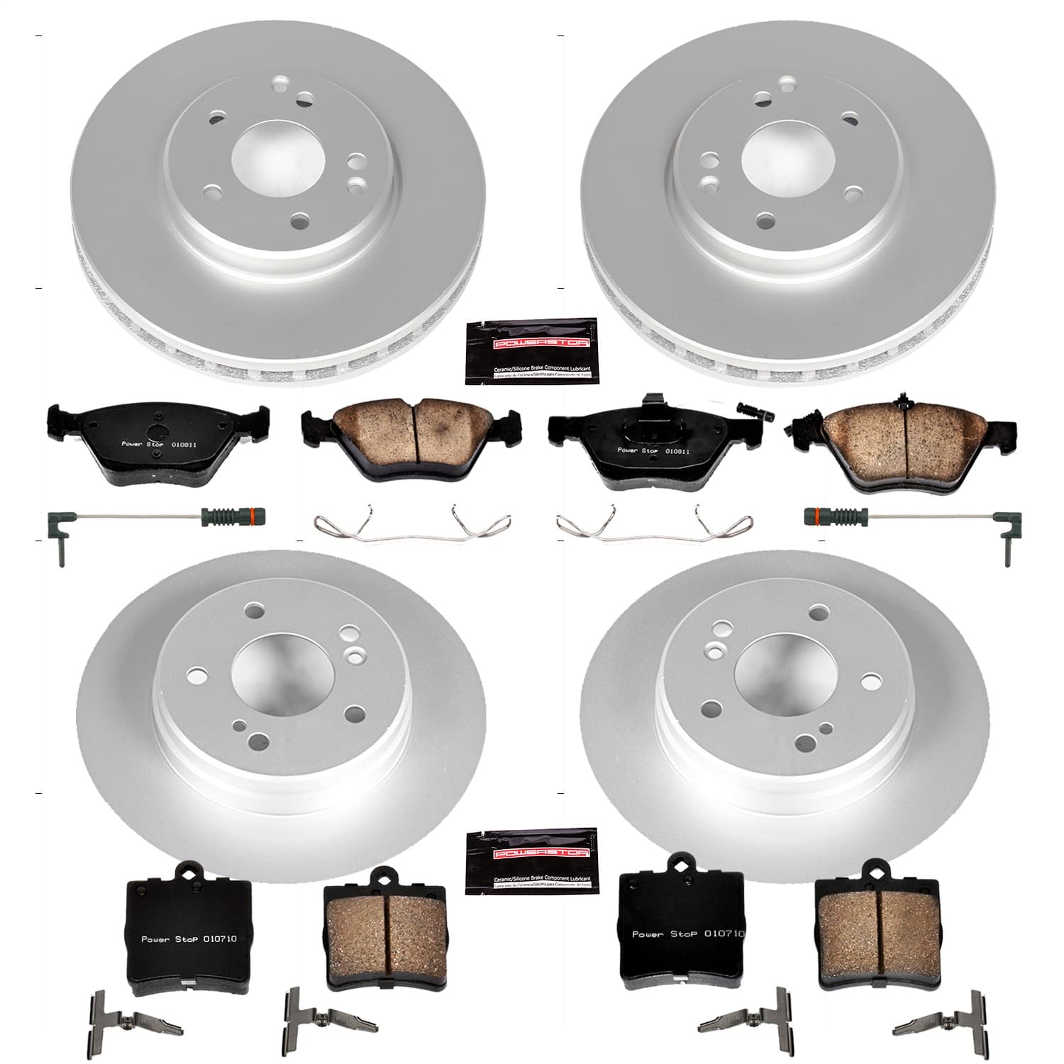Power Stop - CRK4420 - Front and Rear - Disc Brake Pad and Rotor Kit image 1