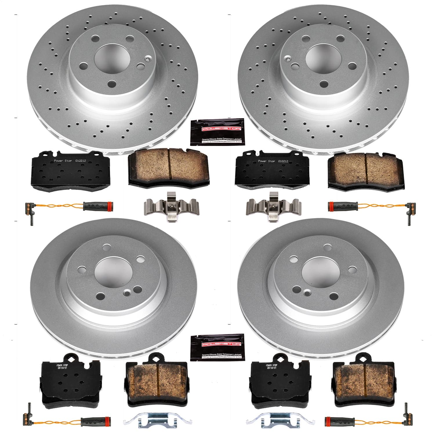 Power Stop - CRK4455 - Front and Rear - Disc Brake Pad and Rotor Kit image 1