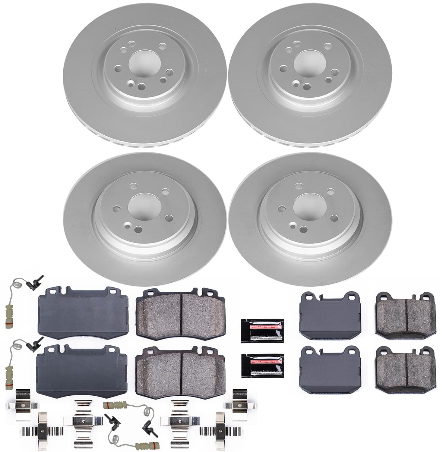 Power Stop - CRK4463 - Front and Rear - Disc Brake Pad and Rotor Kit image 1
