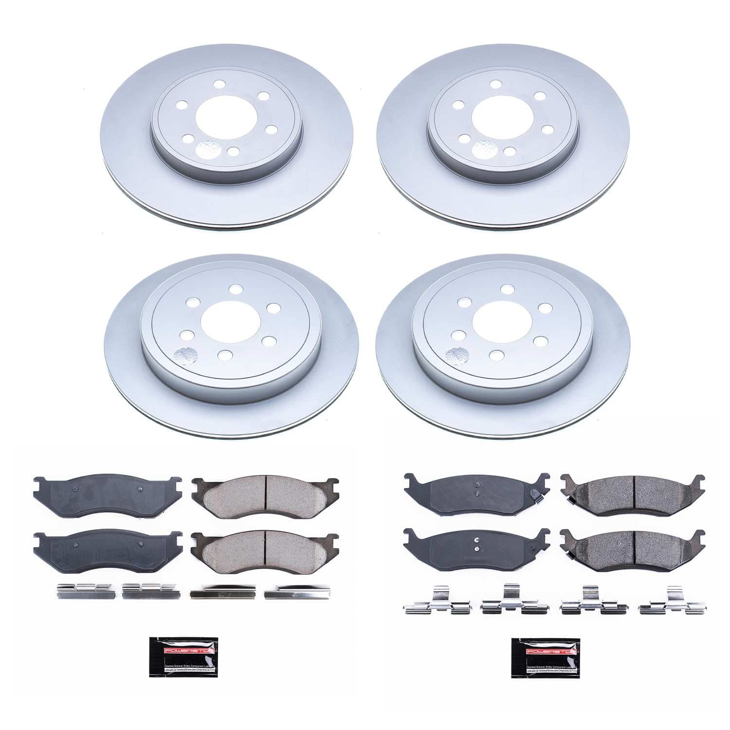 Power Stop - CRK4471 - Front and Rear - Disc Brake Pad and Rotor Kit image 1