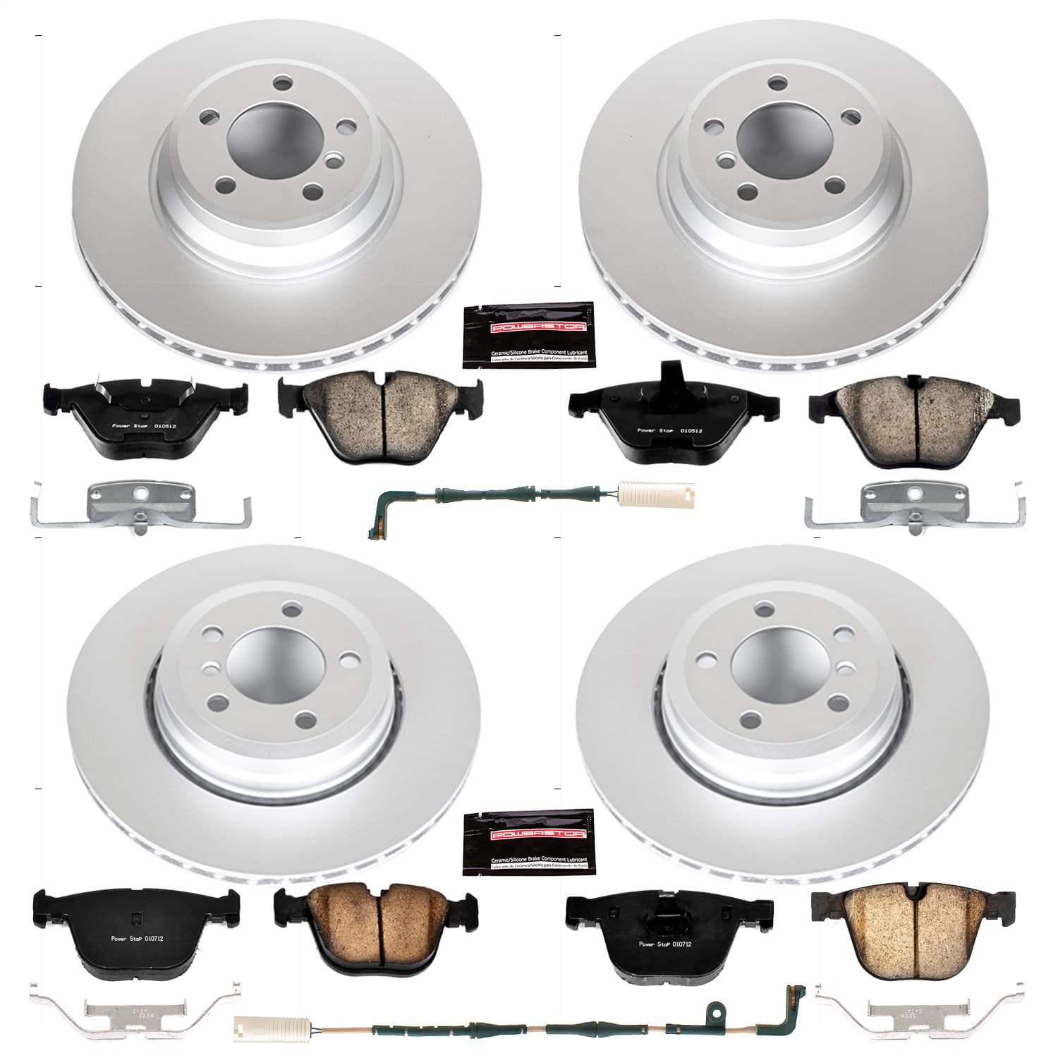 Power Stop - CRK4479 - Front and Rear - Disc Brake Pad and Rotor Kit image 1