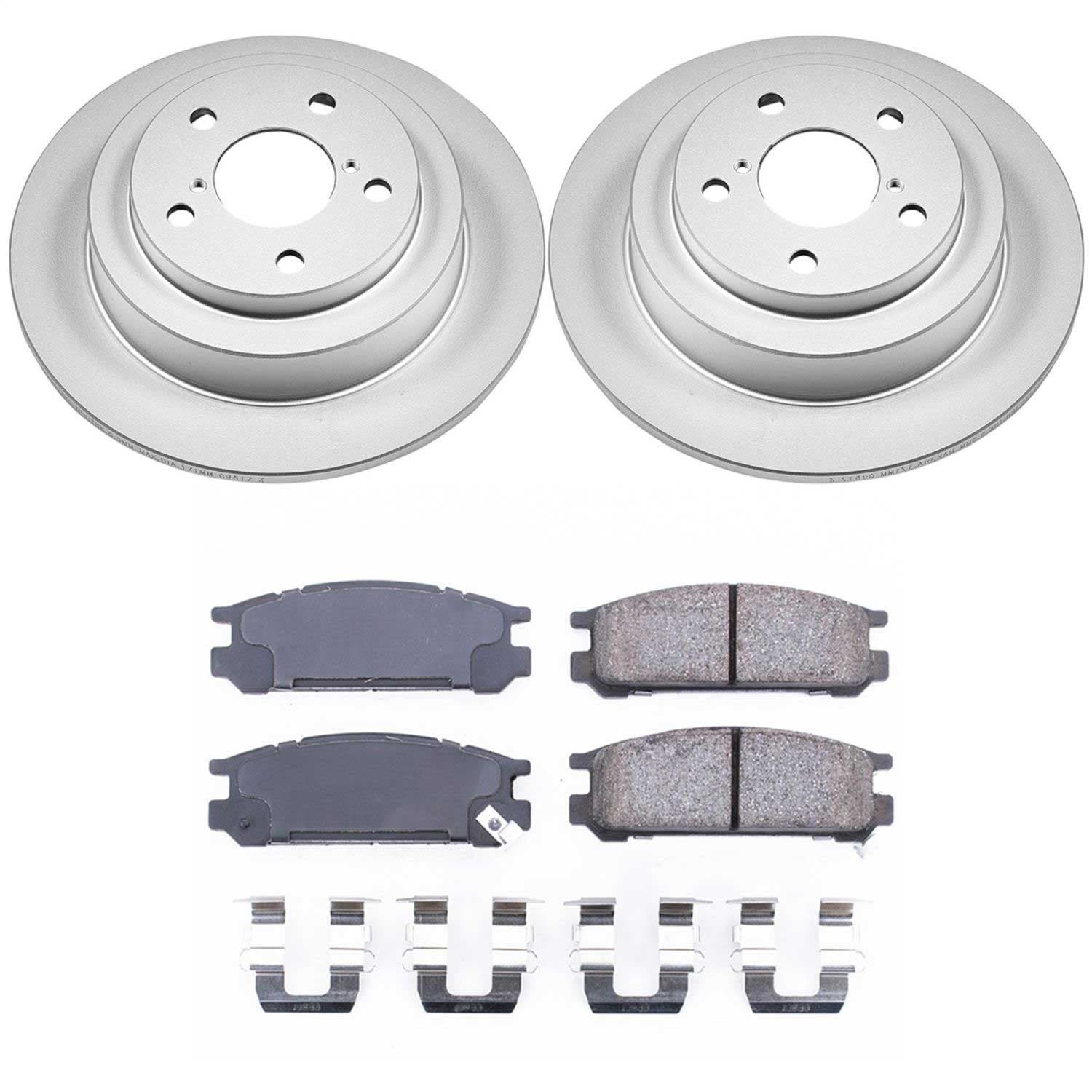 Power Stop - CRK448 - Rear - Disc Brake Pad and Rotor Kit image 1