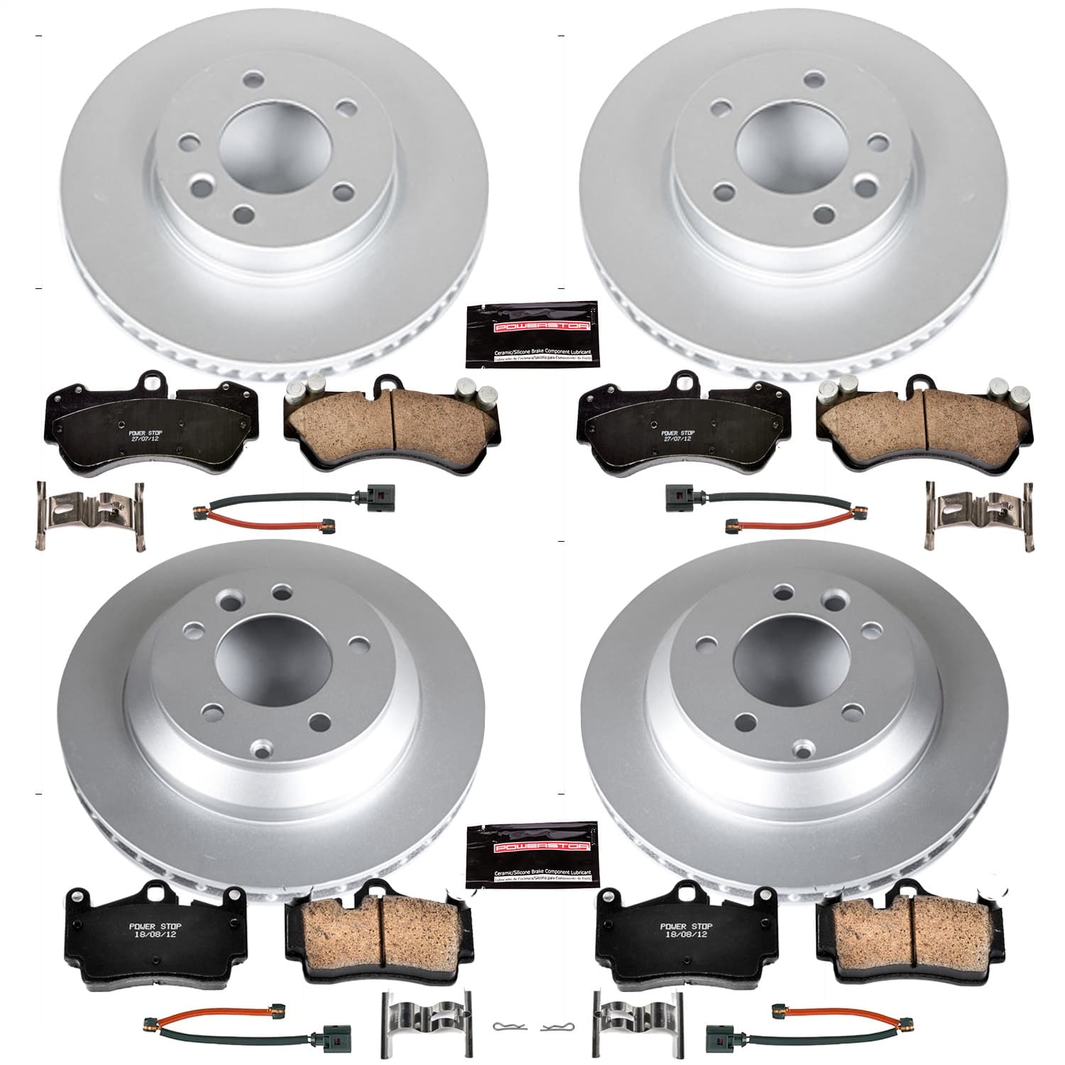 Power Stop - CRK4495 - Front and Rear - Disc Brake Pad and Rotor Kit image 1