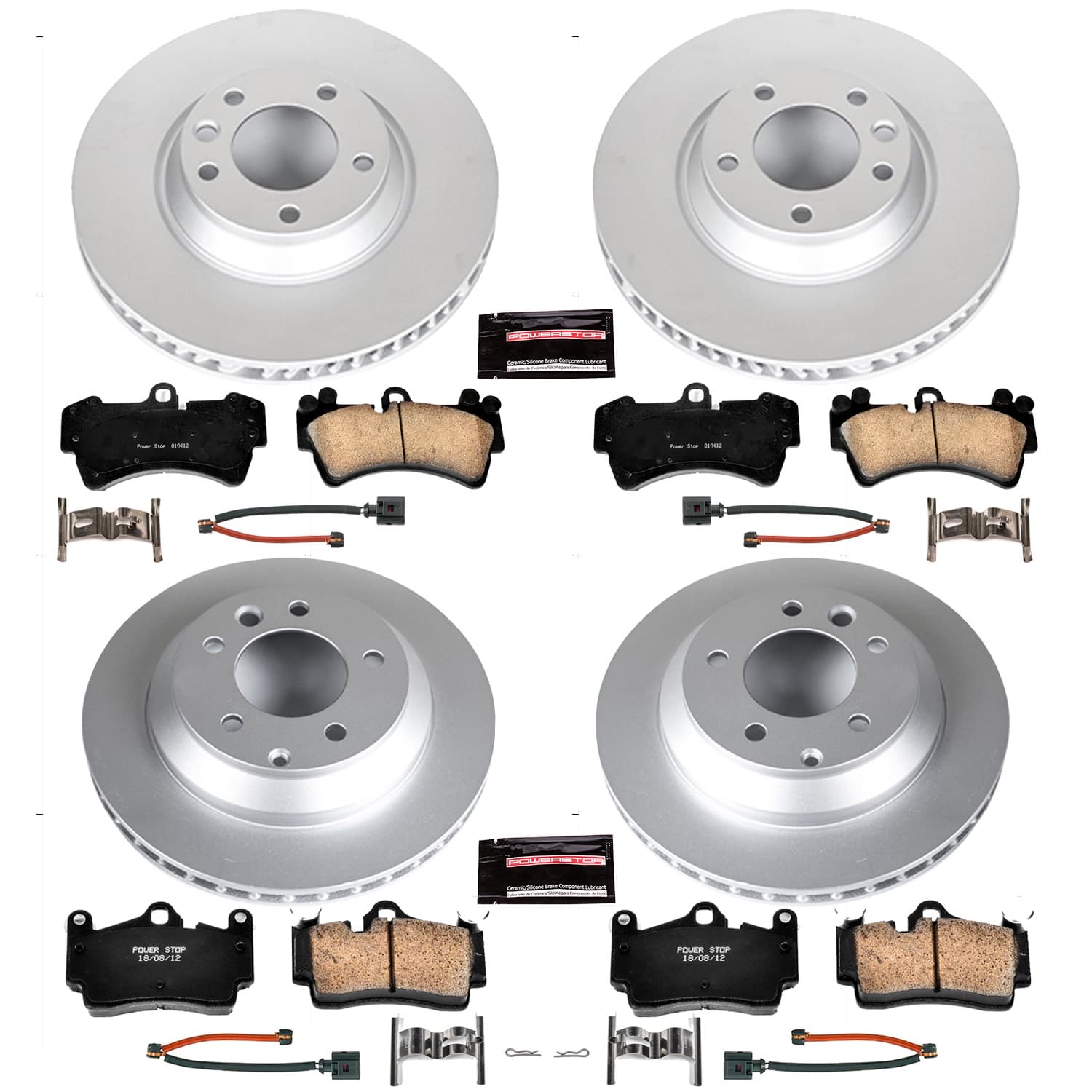 Power Stop - CRK4500 - Front and Rear - Disc Brake Pad and Rotor Kit image 1