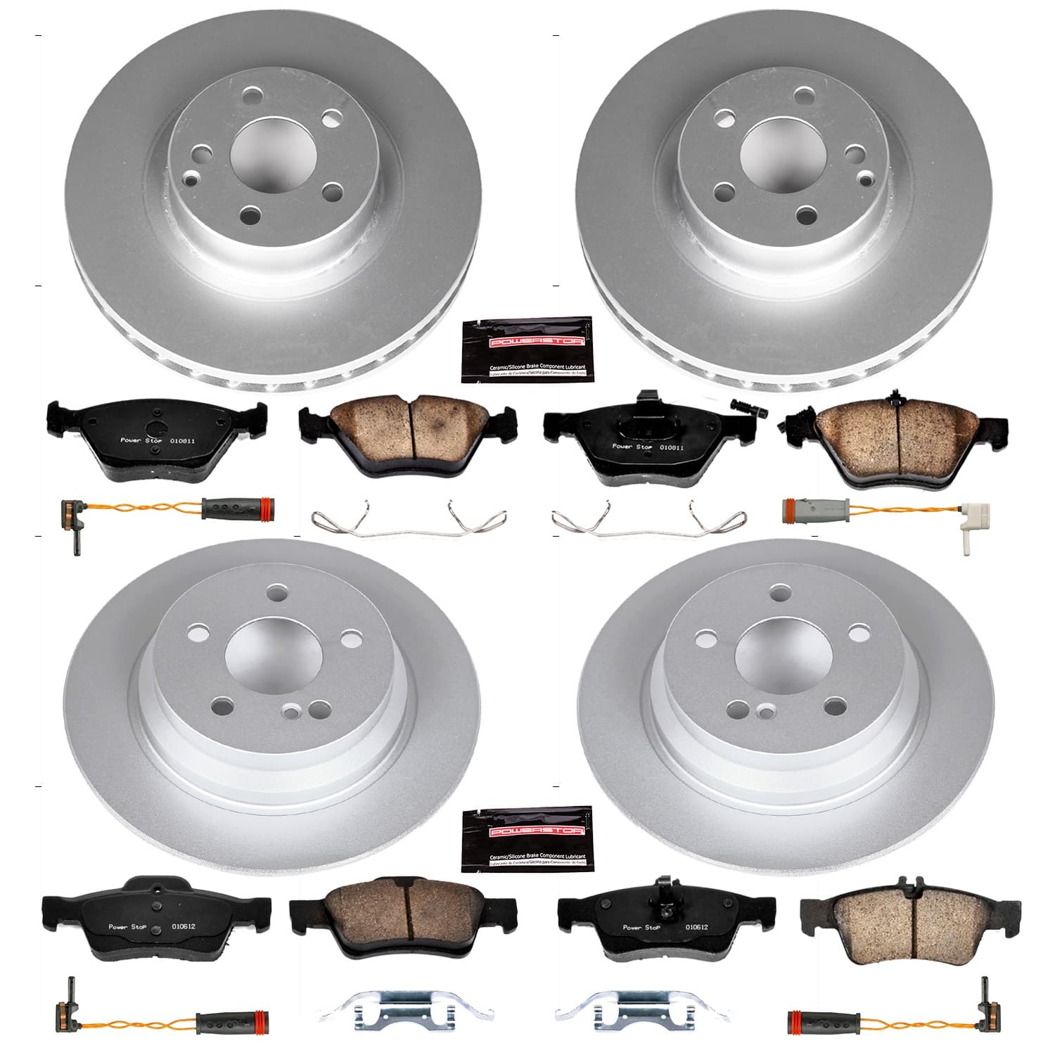 Power Stop - CRK4511 - Front and Rear - Disc Brake Pad and Rotor Kit image 1