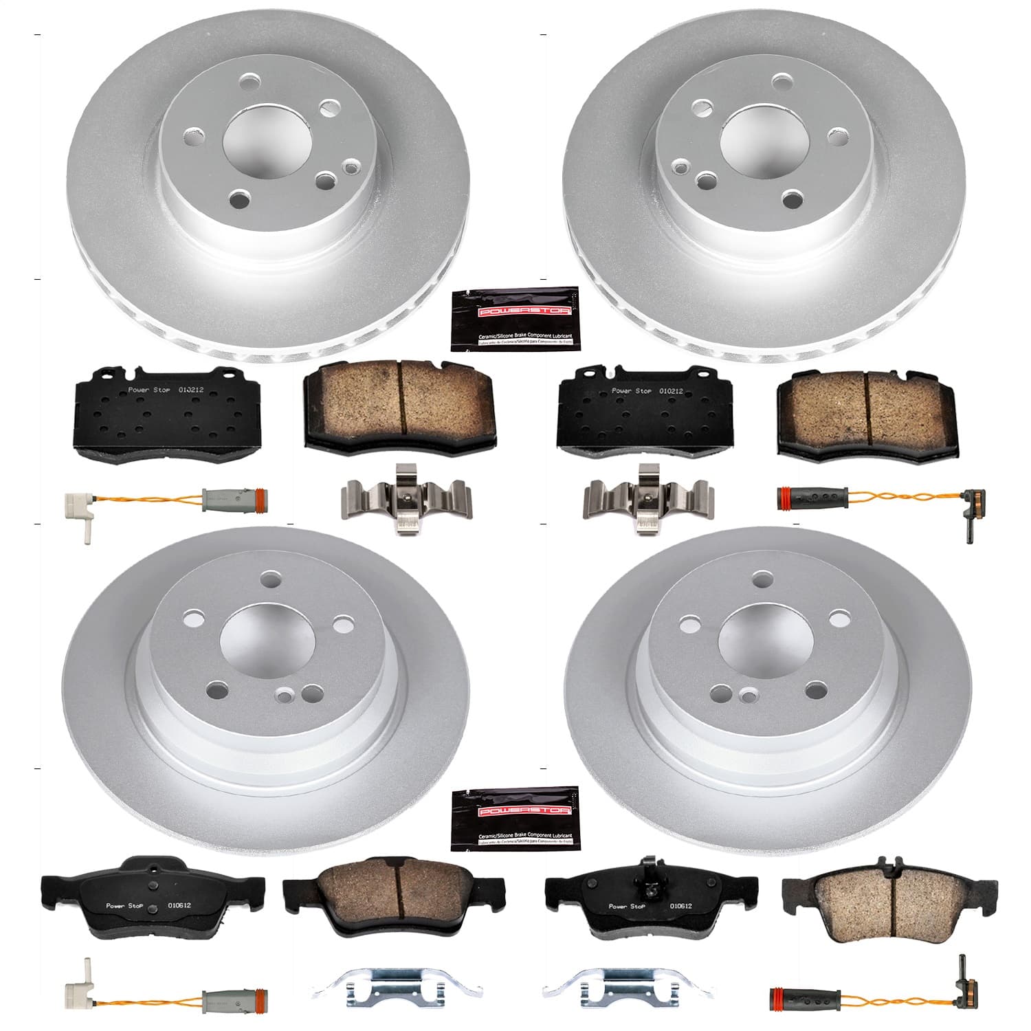 Power Stop - CRK4512 - Front and Rear - Disc Brake Pad and Rotor Kit image 1
