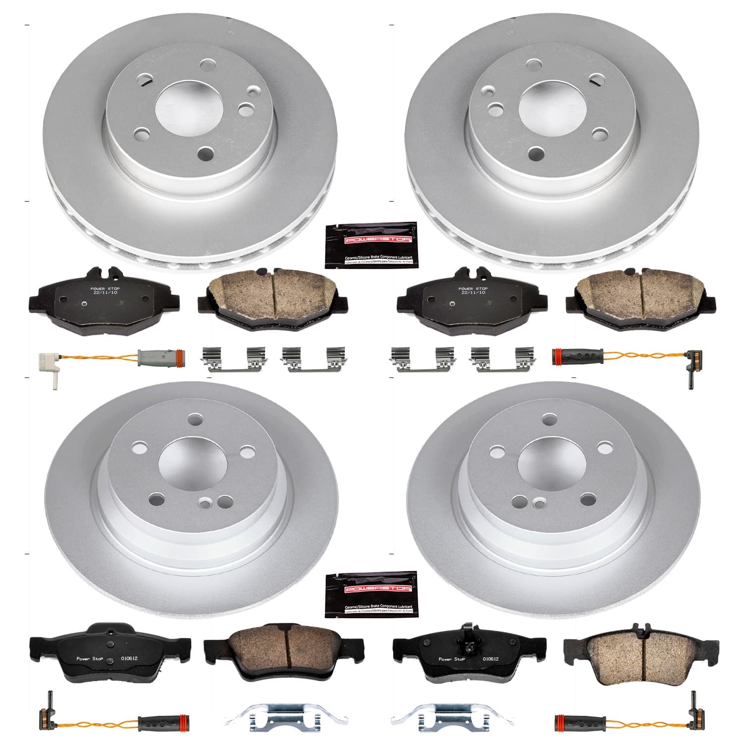 Power Stop - CRK4514 - Front and Rear - Disc Brake Pad and Rotor Kit image 1