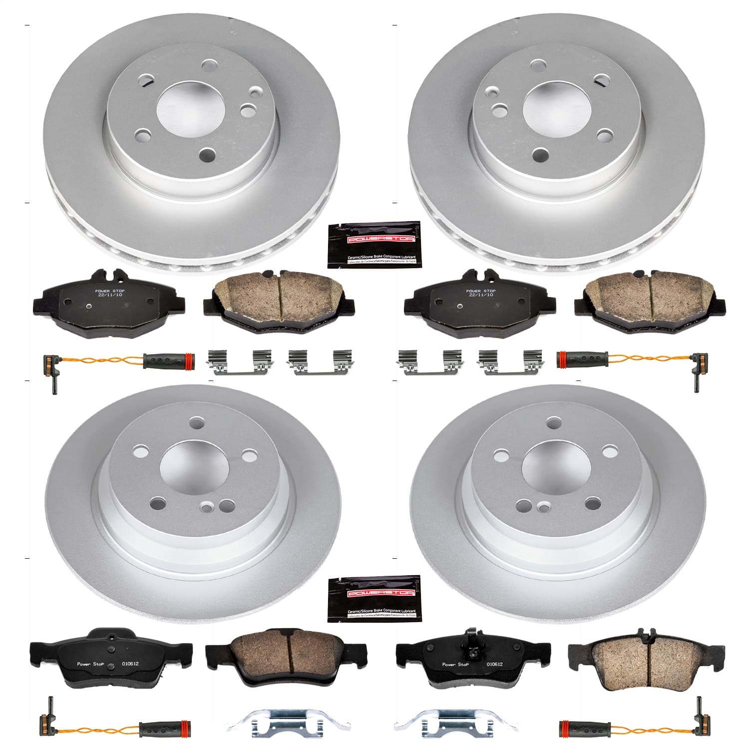 Power Stop - CRK4515 - Front and Rear - Disc Brake Pad and Rotor Kit image 1