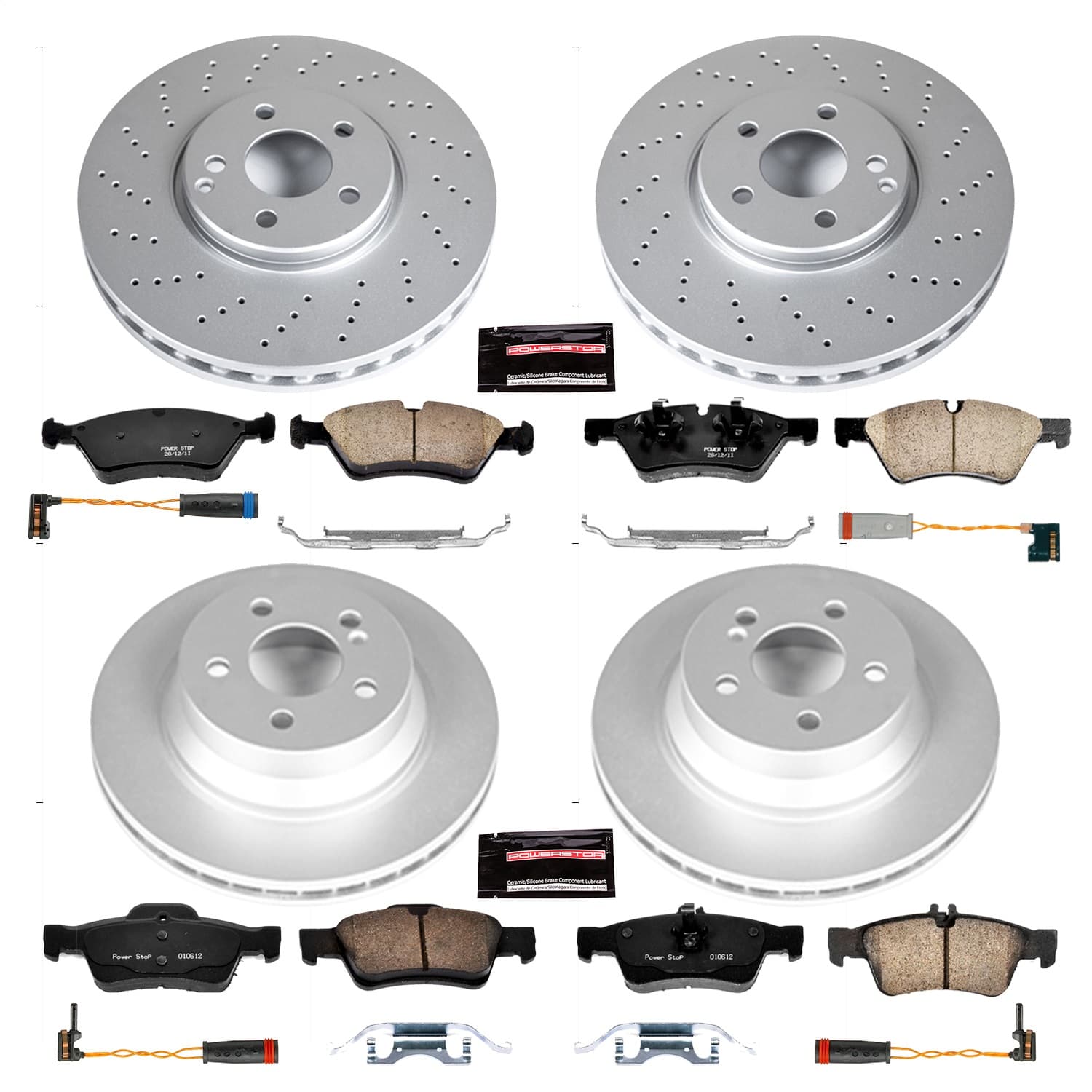 Power Stop - CRK4516 - Front and Rear - Disc Brake Pad and Rotor Kit image 1