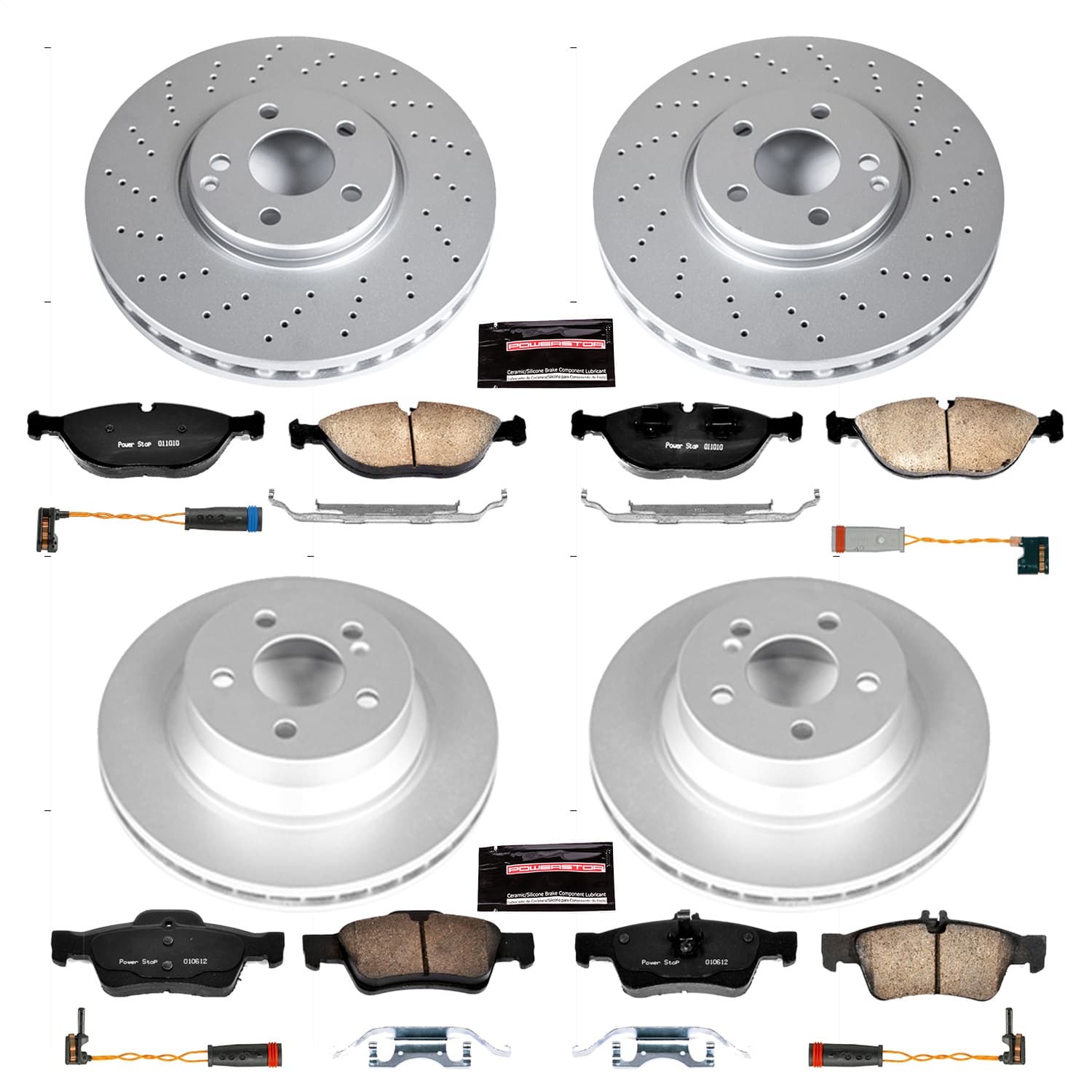 Power Stop - CRK4517 - Front and Rear - Disc Brake Pad and Rotor Kit image 1