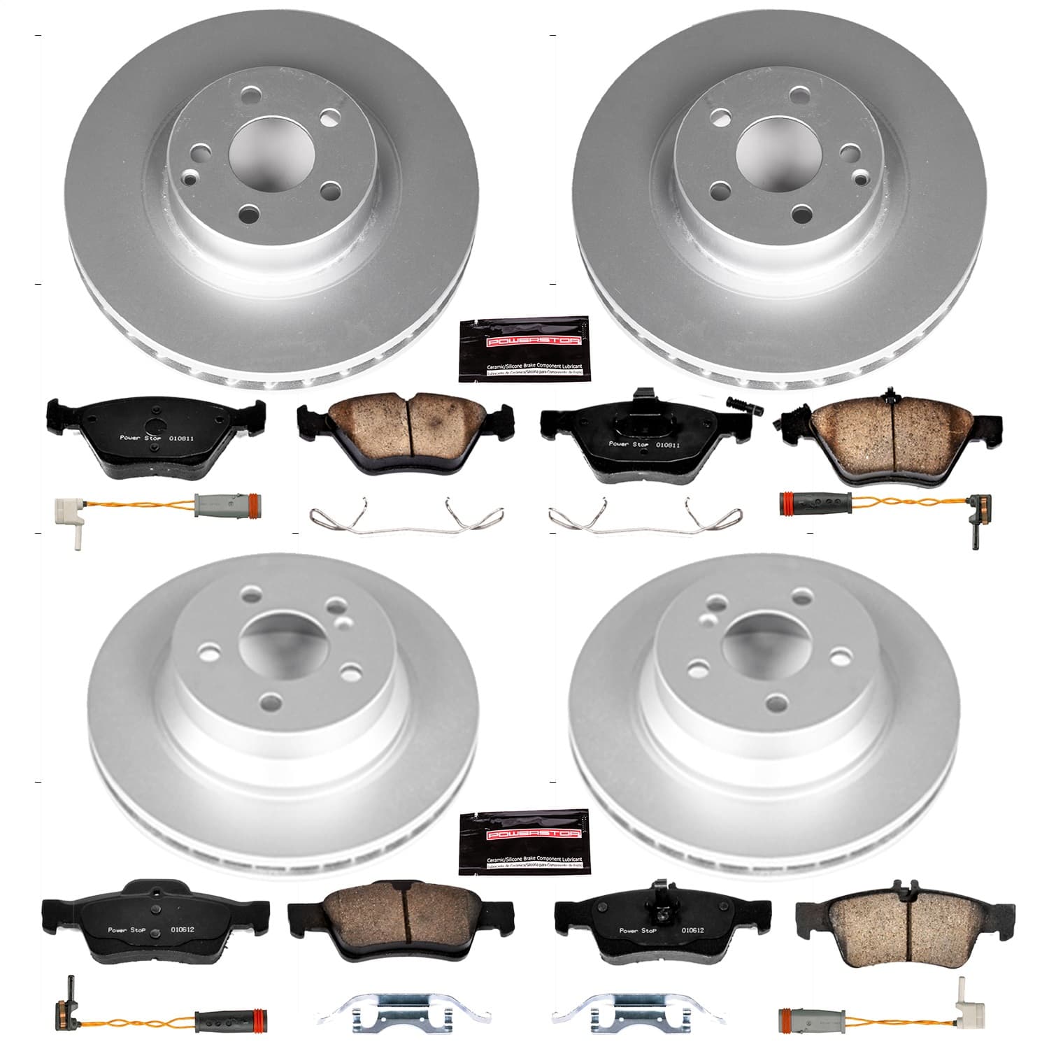 Power Stop - CRK4519 - Front and Rear - Disc Brake Pad and Rotor Kit image 1