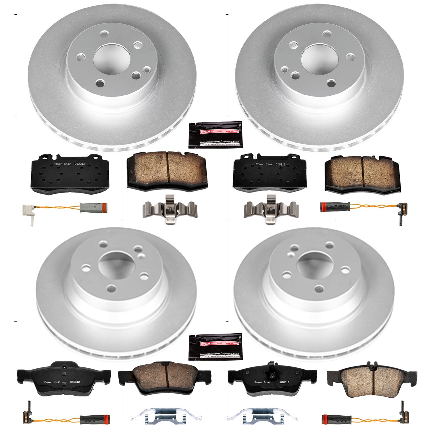Power Stop - CRK4521 - Front and Rear - Disc Brake Pad and Rotor Kit image 1