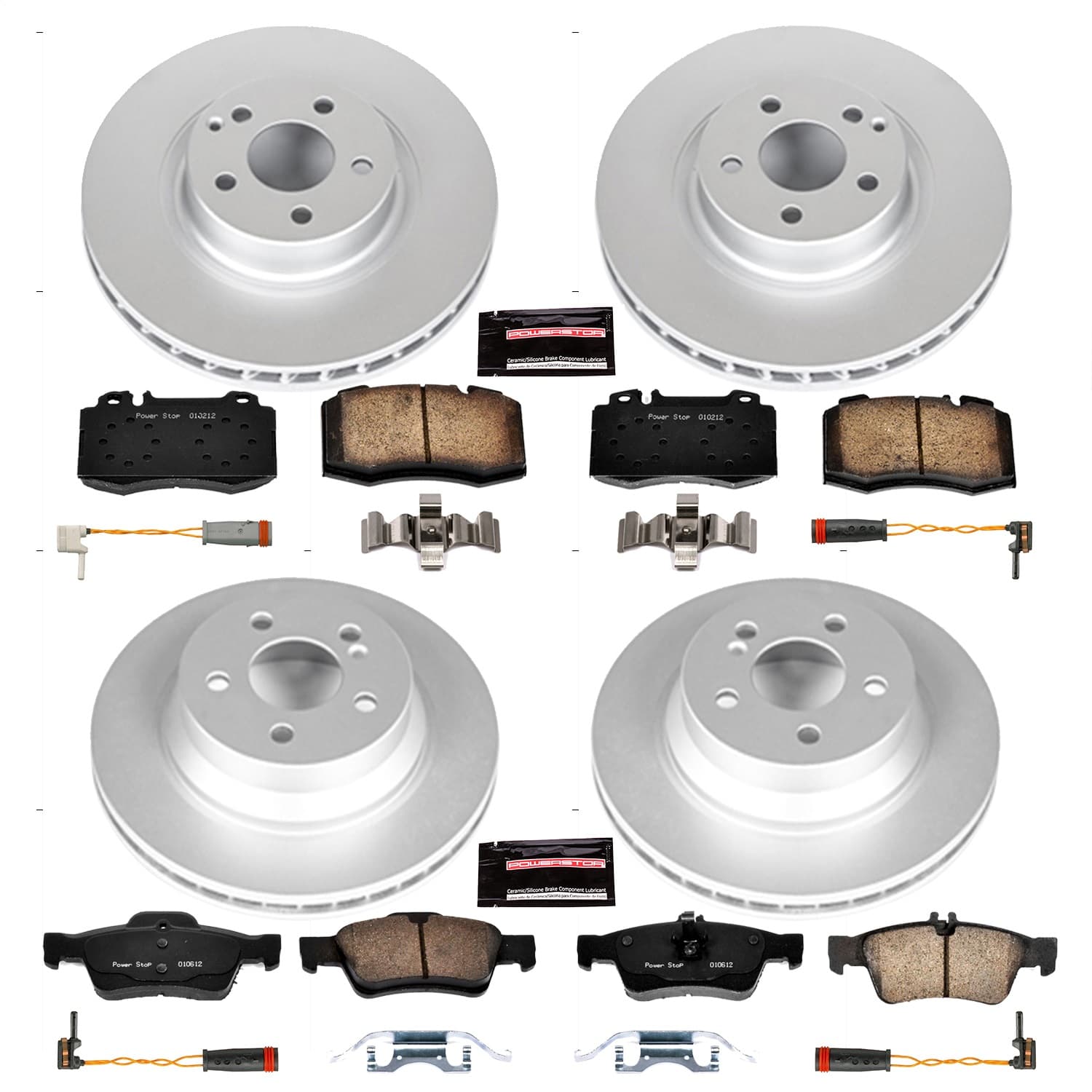 Power Stop - CRK4522 - Front and Rear - Disc Brake Pad and Rotor Kit image 1