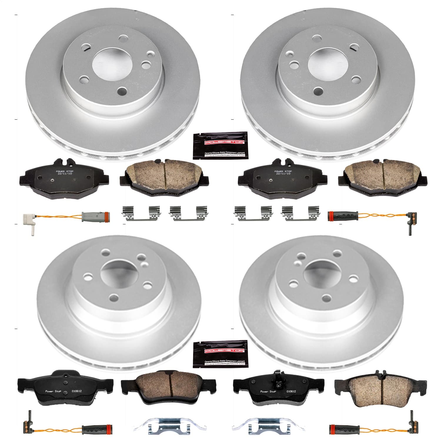Power Stop - CRK4524 - Front and Rear - Disc Brake Pad and Rotor Kit image 1