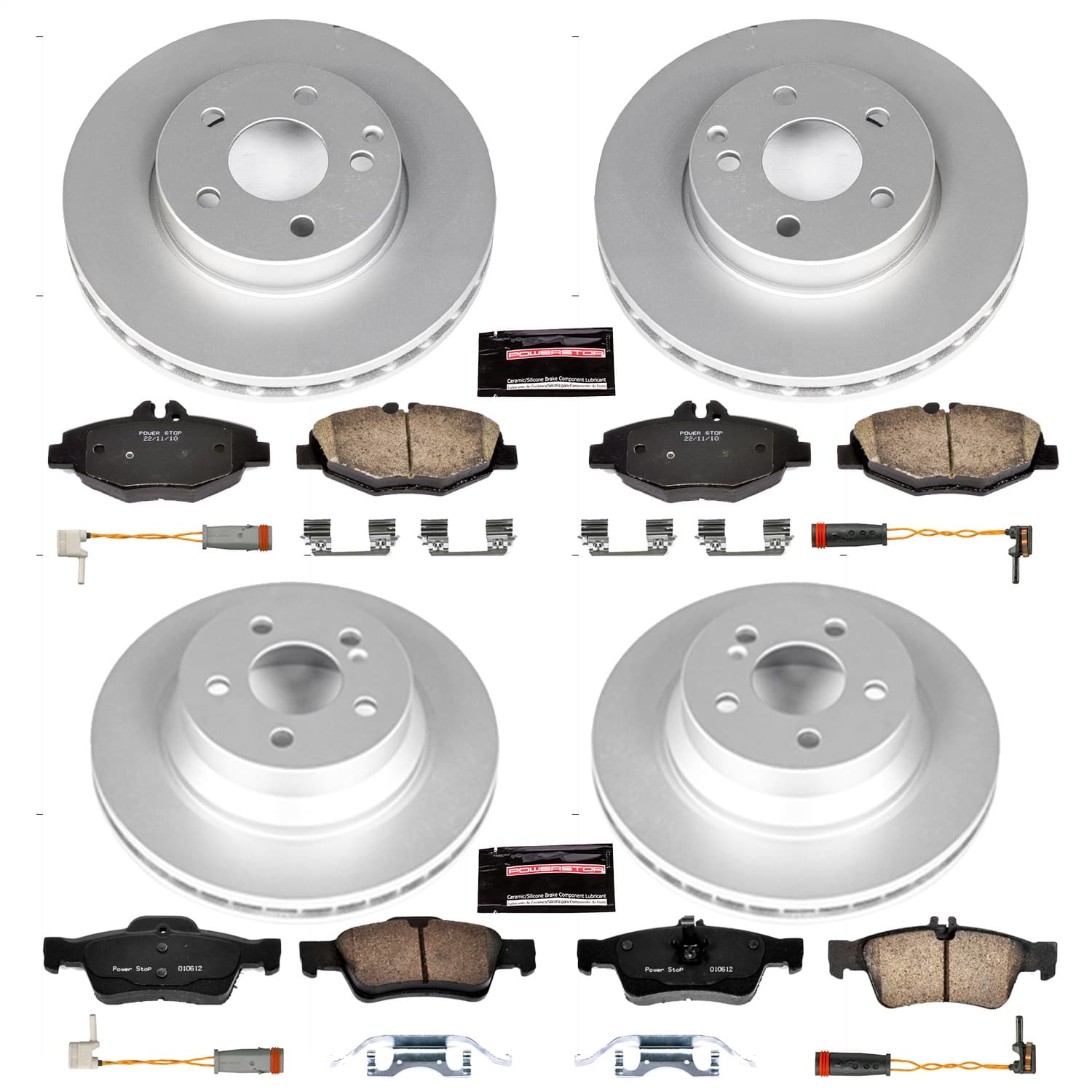 Power Stop - CRK4526 - Front and Rear - Disc Brake Pad and Rotor Kit image 1
