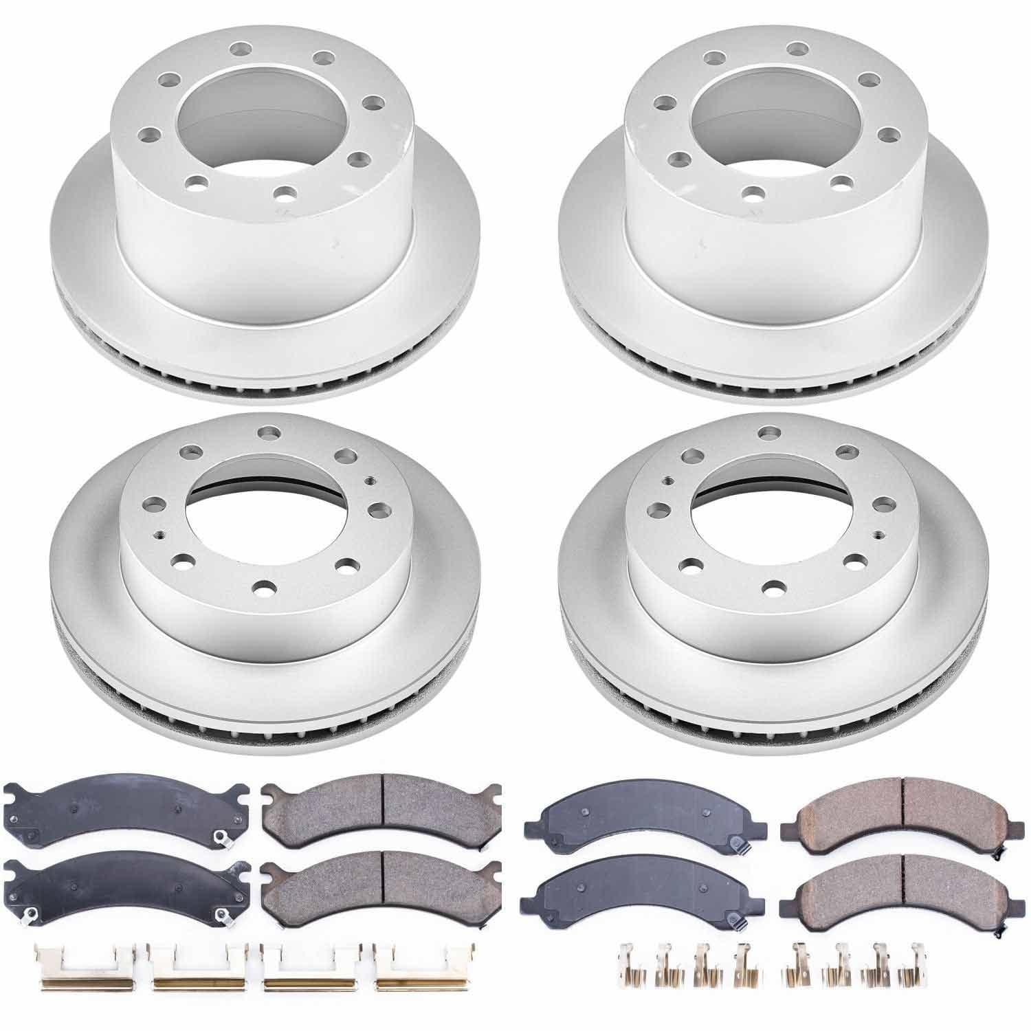 Power Stop - CRK4528 - Front and Rear - Disc Brake Pad and Rotor Kit image 1
