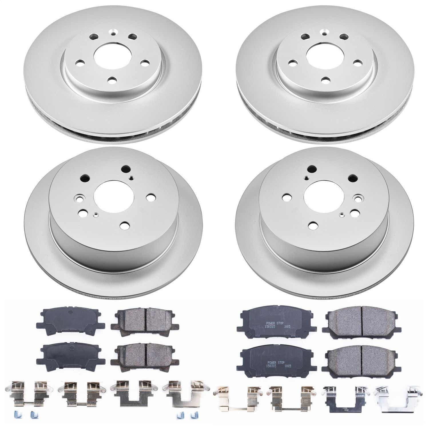 Power Stop - CRK4530 - Front and Rear - Disc Brake Pad and Rotor Kit image 1
