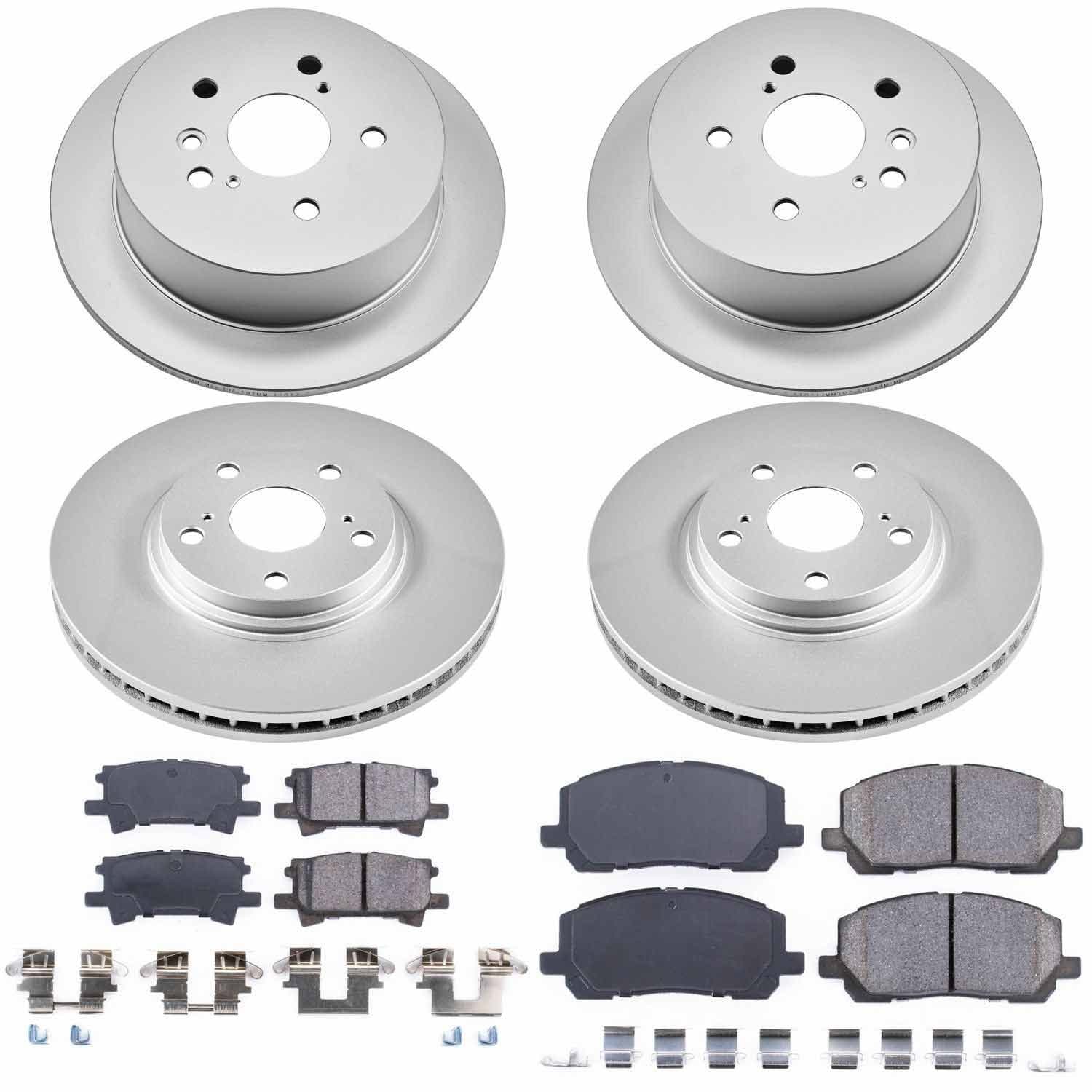 Power Stop - CRK4531 - Front and Rear - Disc Brake Pad and Rotor Kit image 1