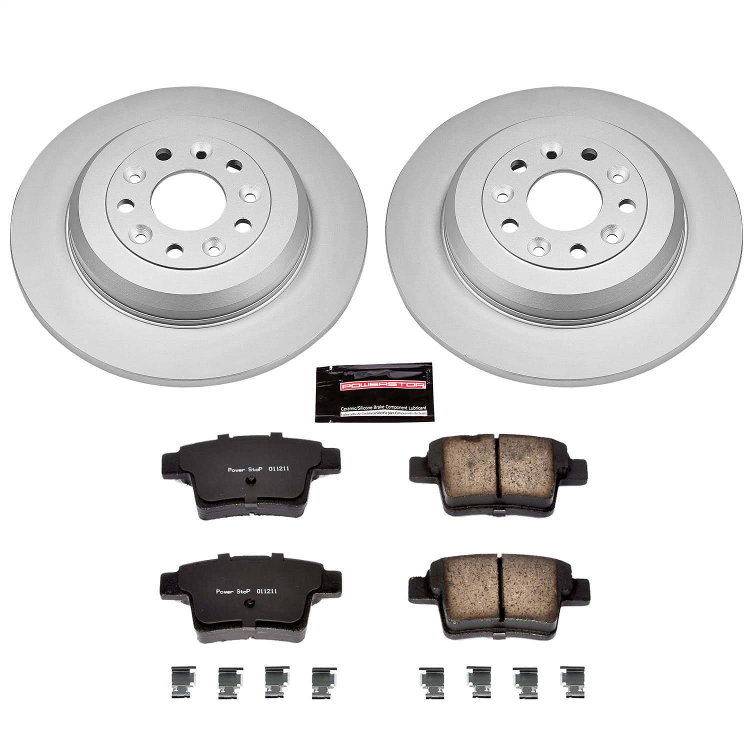 Power Stop - CRK4600 - Rear - Disc Brake Pad and Rotor Kit image 1